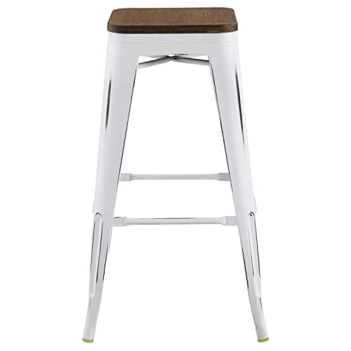 barstools | CasaFoyer Promenade Bamboo & Metal Bar Stool Set | Vintage Industrial Style | Enhance Interior Design | Set of 2 | casafoyer.myshopify.com