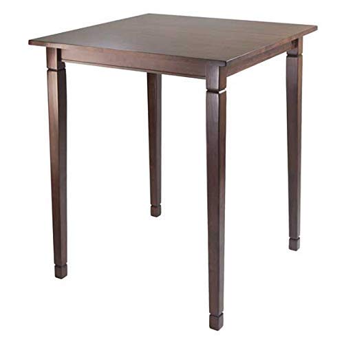 childrens table and chair sets | CasaFoyer Kingsgate High Table Set | 3-Piece | Ladder Back Chairs | Solid Wood | Antique Walnut Finish | Ideal for Kitchen | 33.86 W x 33.86 D x 38.9 H | 38.5 lbs | casafoyer.myshopify.com