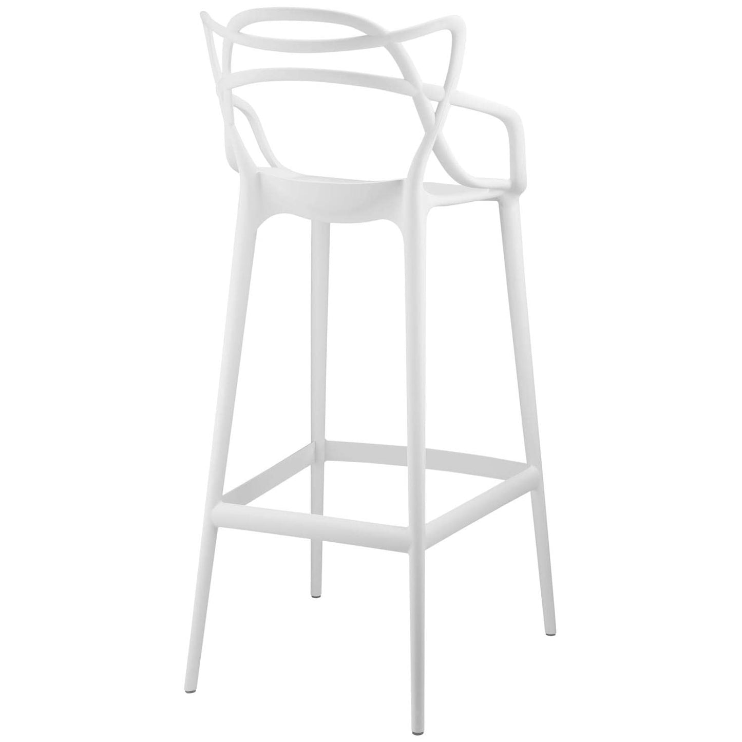 home office desk chairs | CasaFoyer Entangled Bar Chair Set of 4 | Unique Twists & Turns | Molded Plastic | Fully Assembled | Wipe-Clean Surface | Foot Caps | Captivating Design | casafoyer.myshopify.com
