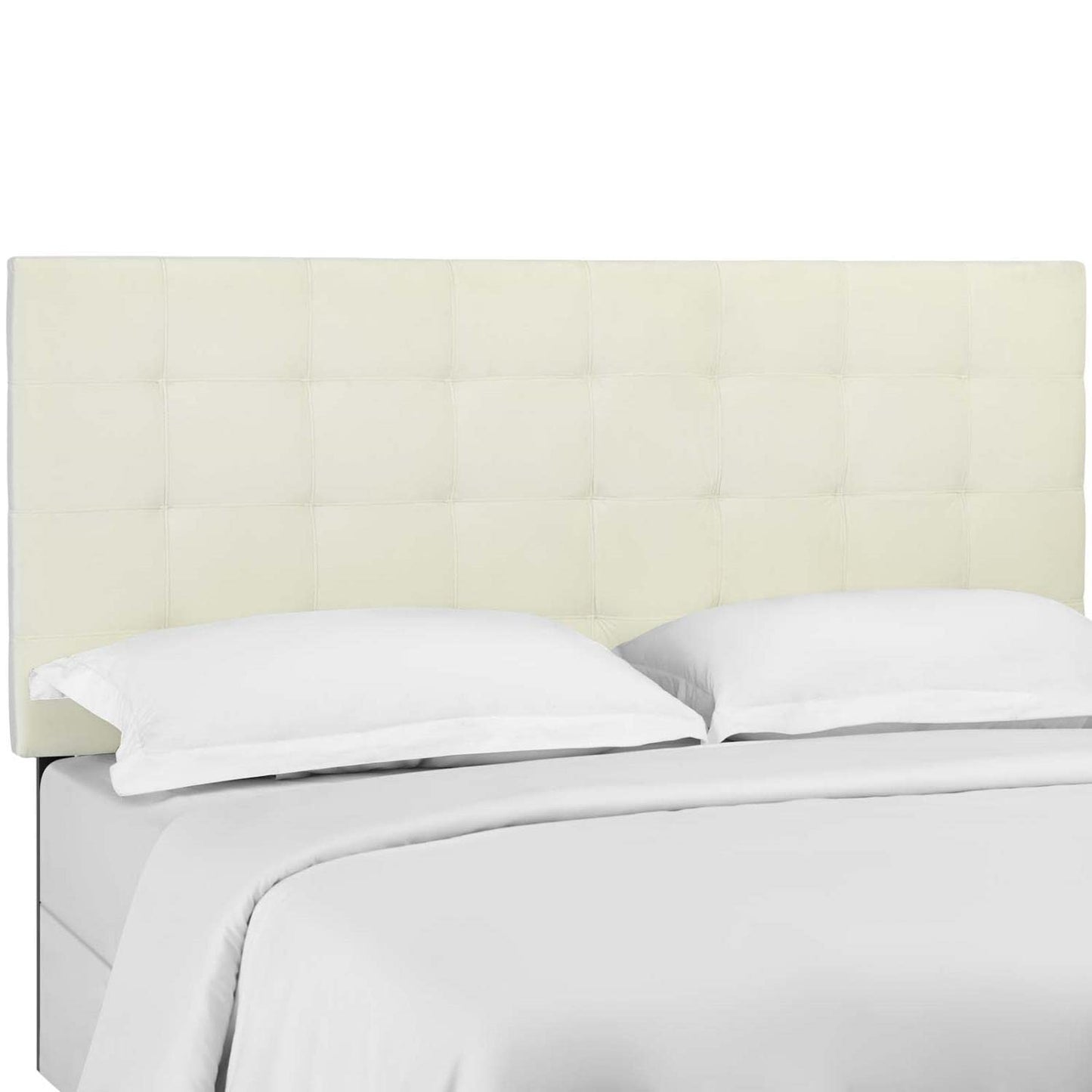 headboards | CasaFoyer Paisley Square-Patterned Velvet Headboard | Timeless Biscuit Tufting | Adjustable Height | Full/Queen Size | Ivory | casafoyer.myshopify.com