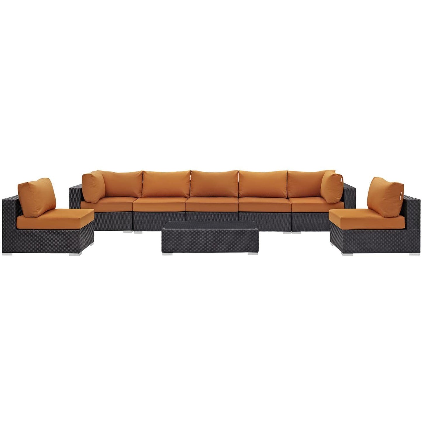 kitchen and dining room sets | CasaFoyer Convene Outdoor Sectional Set | Durable Rattan Weave | Weather-Resistant Cushions | 8 Piece Patio Furniture | casafoyer.myshopify.com