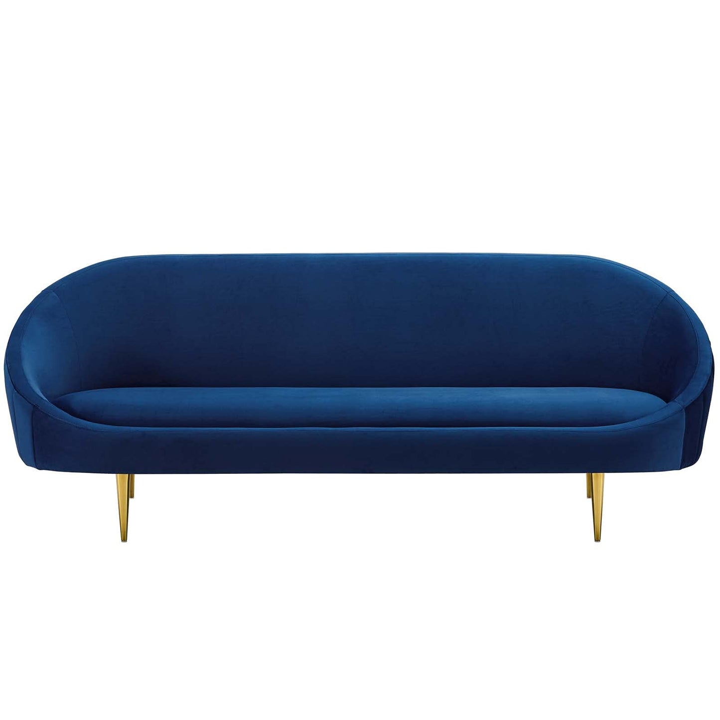 sofas | CasaFoyer Sublime Curve Back Sofa | Luxurious Stain-Resistant Velvet | Dense Foam Cushioning | Modern Design | Versatile Accent Couch | Gold Stainless Steel Legs | 900 lbs Weight Capacity | casafoyer.myshopify.com