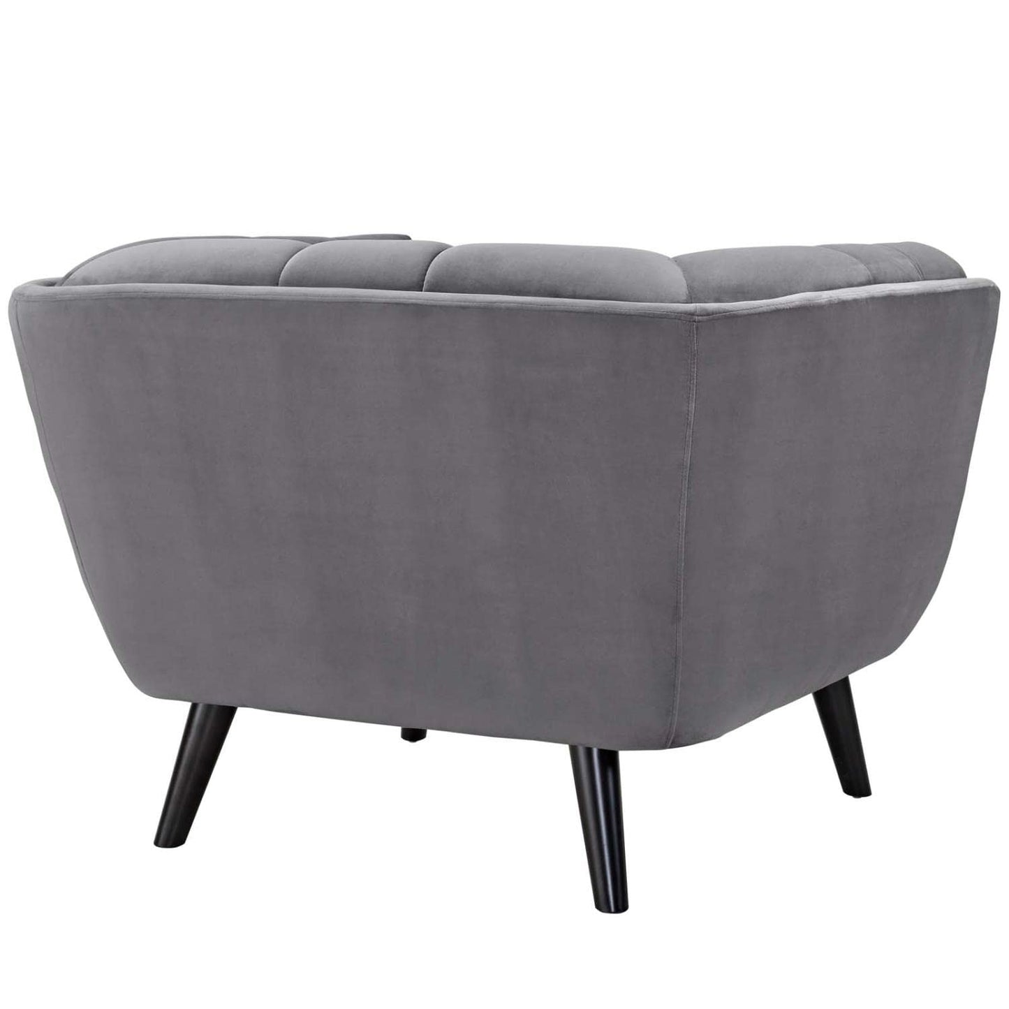kitchen and dining room sets | CasaFoyer Bestow Performance Velvet Armchair Set | Luxurious | Stain-Resistant | Comfortable | Button Tufted | Black Legs | 2 Piece Set | Gray | casafoyer.myshopify.com