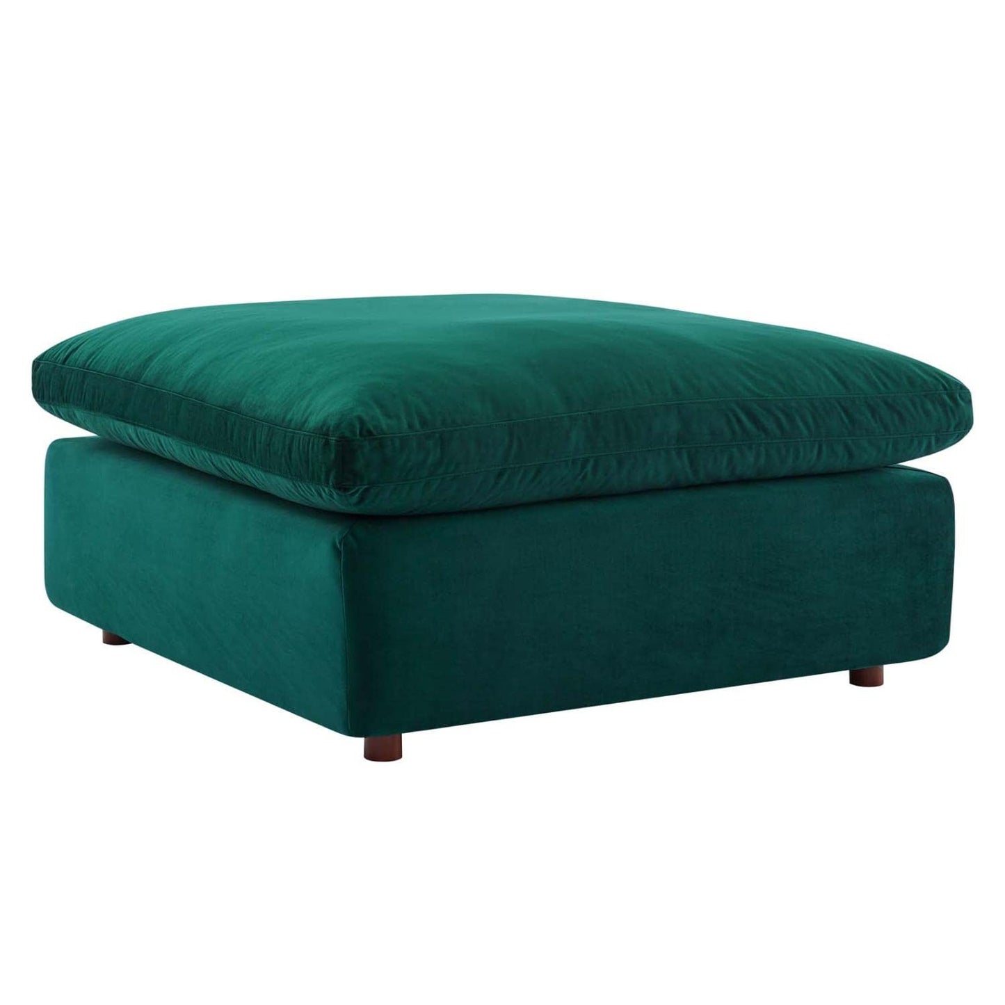 sofas | CasaFoyer Commix Sectional Sofa | Stain-Resistant Velvet | Solid Wood Construction | Plush Comfort | Duck Down Cushions | 4-Piece Set (Green) | casafoyer.myshopify.com