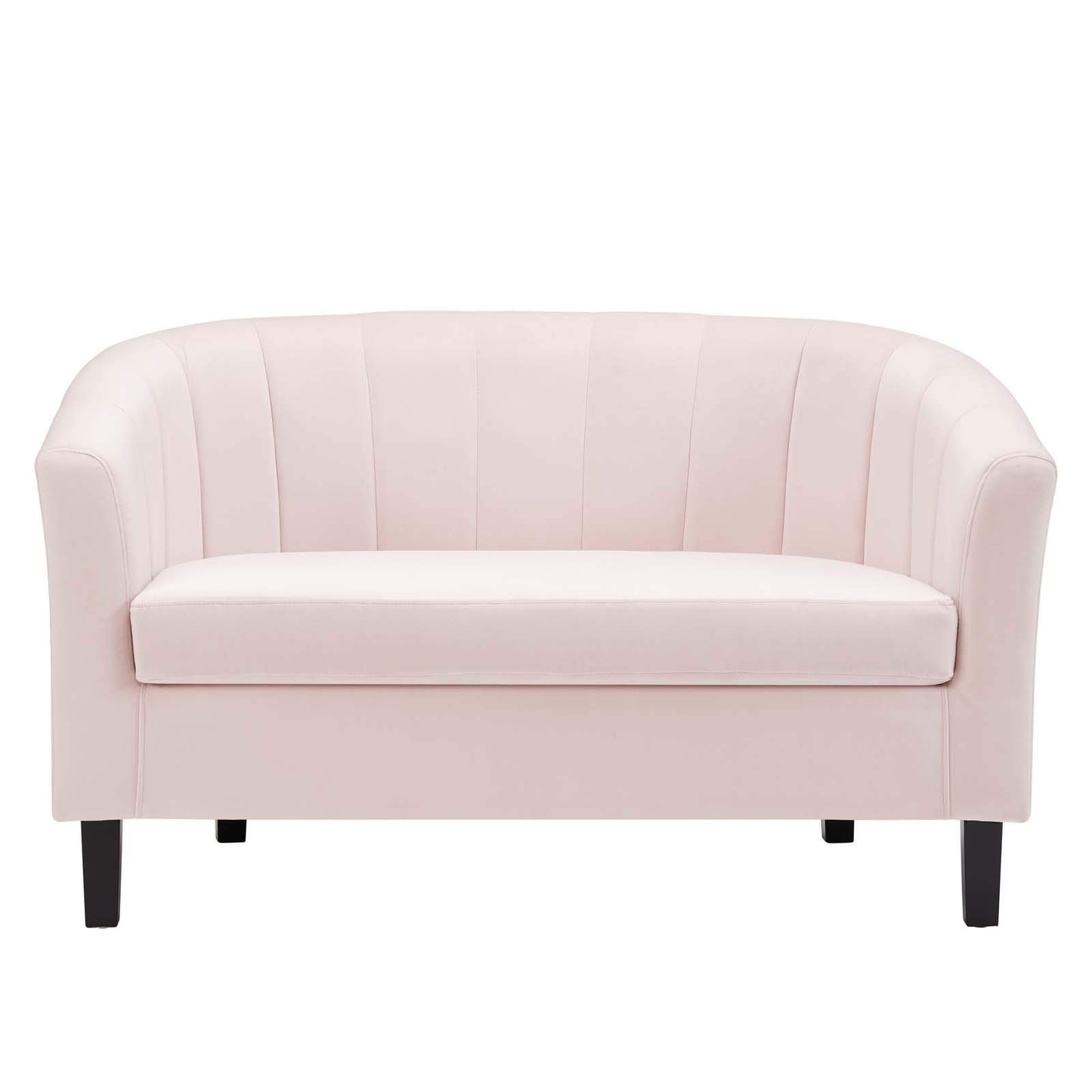 sofas | CasaFoyer Prospect Performance Velvet Loveseat | Modern Twist | Stain-Resistant | Elegant Channel Tufting | Retro Design | Comfortable & Durable | Set with 1 Loveseat | casafoyer.myshopify.com