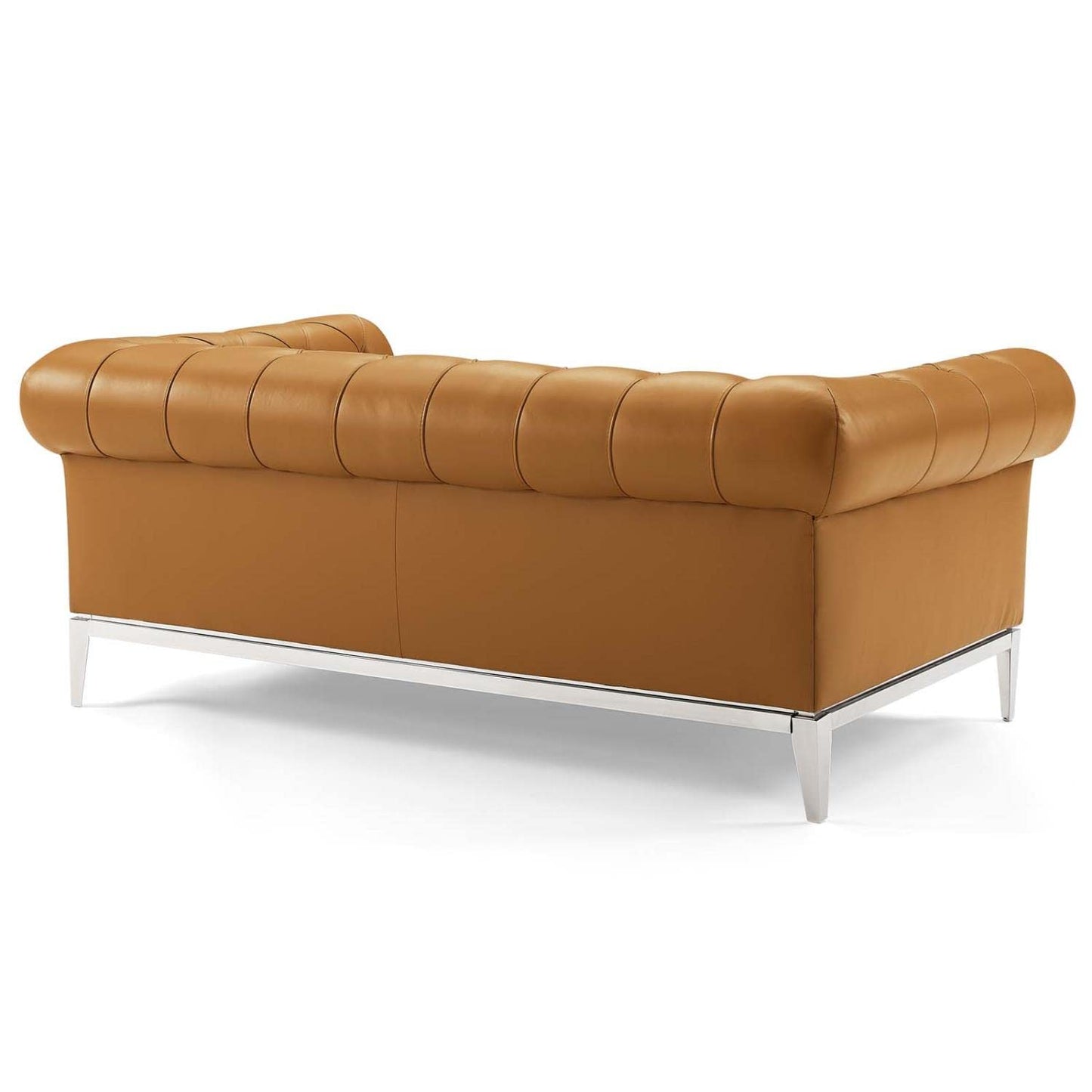 kitchen and dining room sets | CasaFoyer Idyll Leather Chesterfield Loveseat | 2 Armchair Set - Luxurious & Comfortable | Tan Leather Upholstery | Rolled Arms | Tufted Button Accents | Sturdy Stainless Steel Frame | Weight Capacity: Loveseat - 600 lbs, Armchair - 300 lbs | casafoyer.myshopify.com