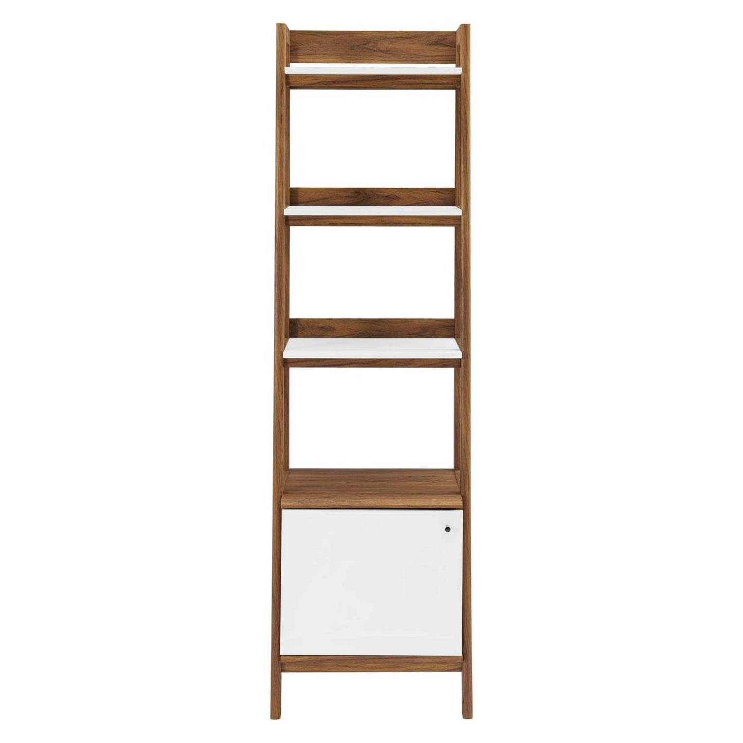 bookcases | Ergode Bixby 21 Bookshelf | Walnut White | Stylish & Durable Storage & Display Stand | Ample Space for Books & Decorative Items | casafoyer.myshopify.com