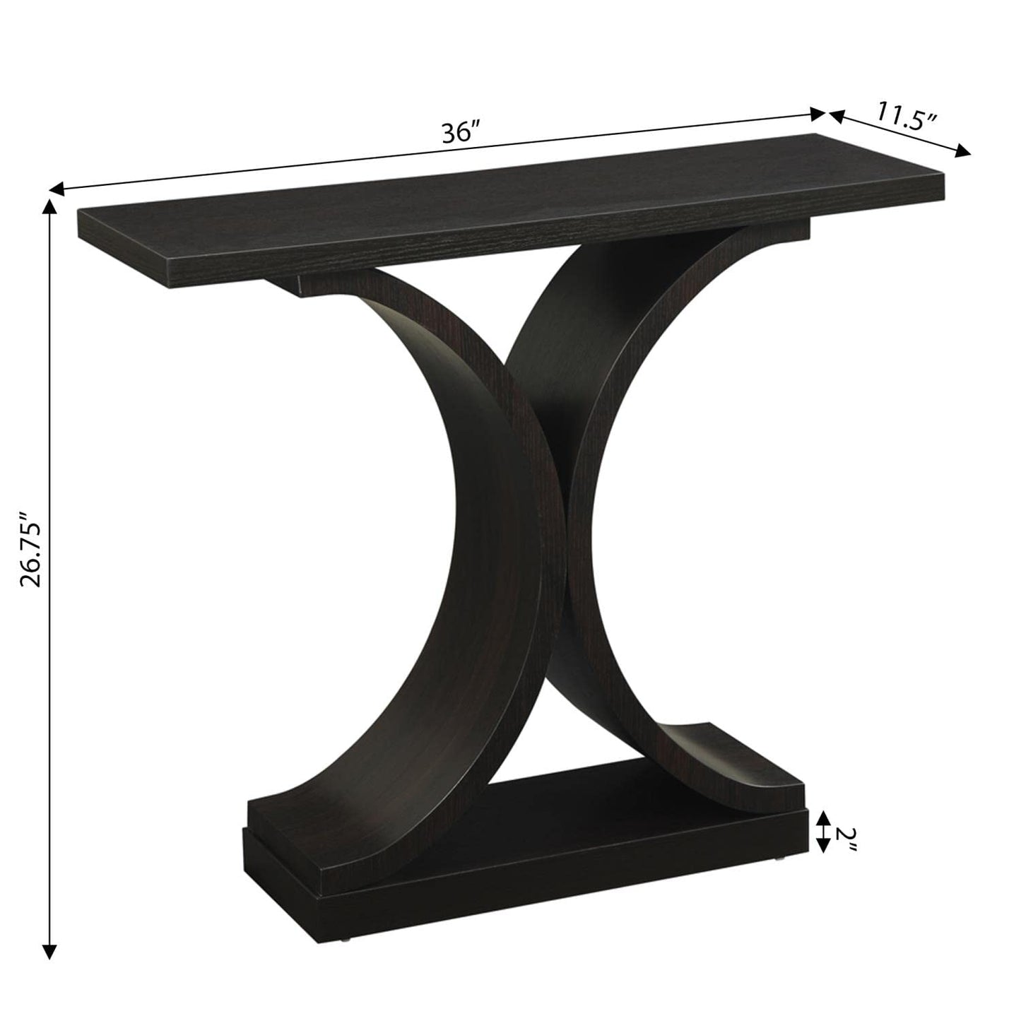 TABLE | Ergode Newport Infinity Console Table | Sleek & Sophisticated Design | Ideal for Showcasing Collectibles & Keys | Exquisite Wood Grain Finish | casafoyer.myshopify.com