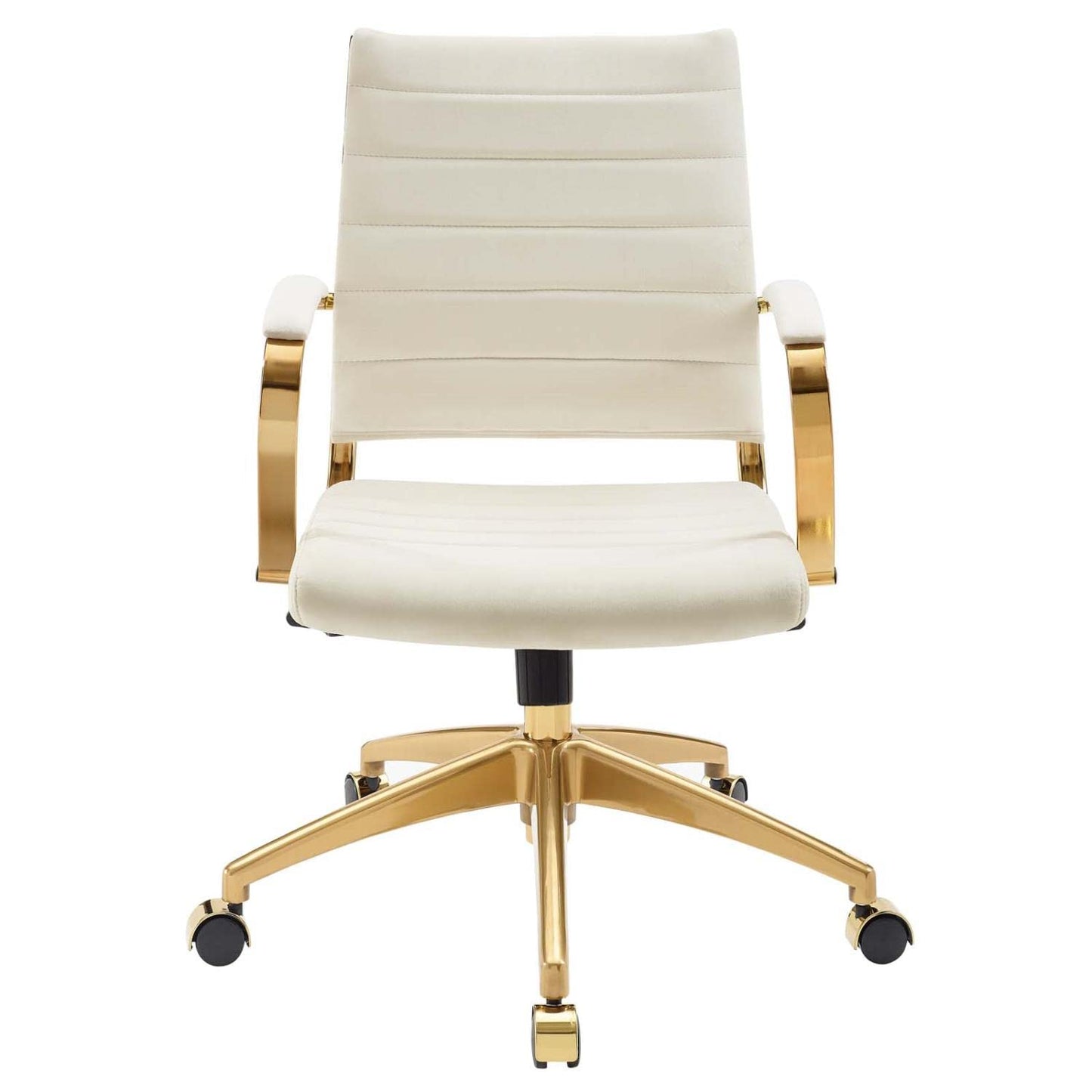 home office desk chairs | CasaFoyer Jive Mid Back Office Chair | Stylish & Functional | Ribbed Velvet Back | Stain-Resistant Performance Velvet | Padded Armrests | Chrome-Plated Aluminum Base | Easy Mobility | Tension Knob & Tilt Lock | Modern Office Design | casafoyer.myshopify.com
