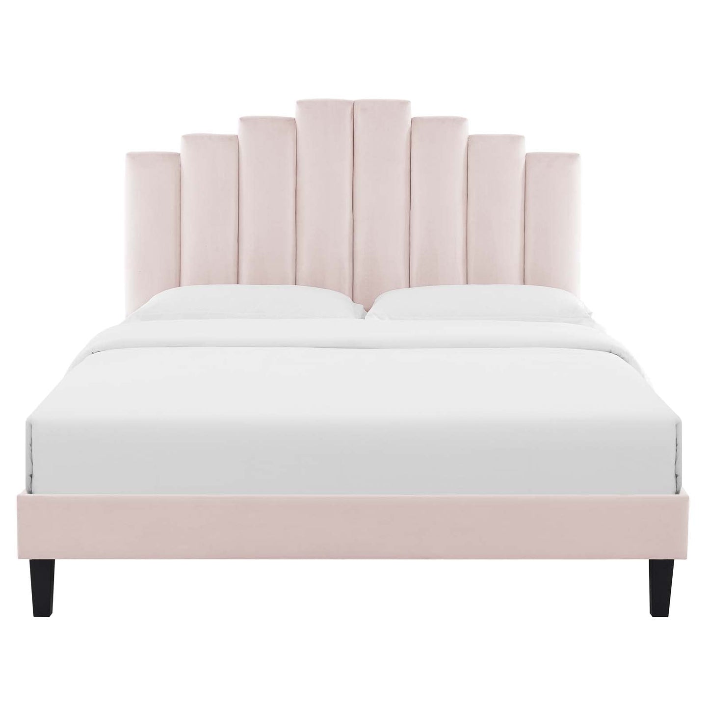 adjustable bed bases | CasaFoyer Elise Performance Velvet Full Platform Bed | Luxurious Glam Deco Style | Stain-Resistant Velvet | Foam Padding | Sturdy Support | Easy Assembly | Pink | casafoyer.myshopify.com
