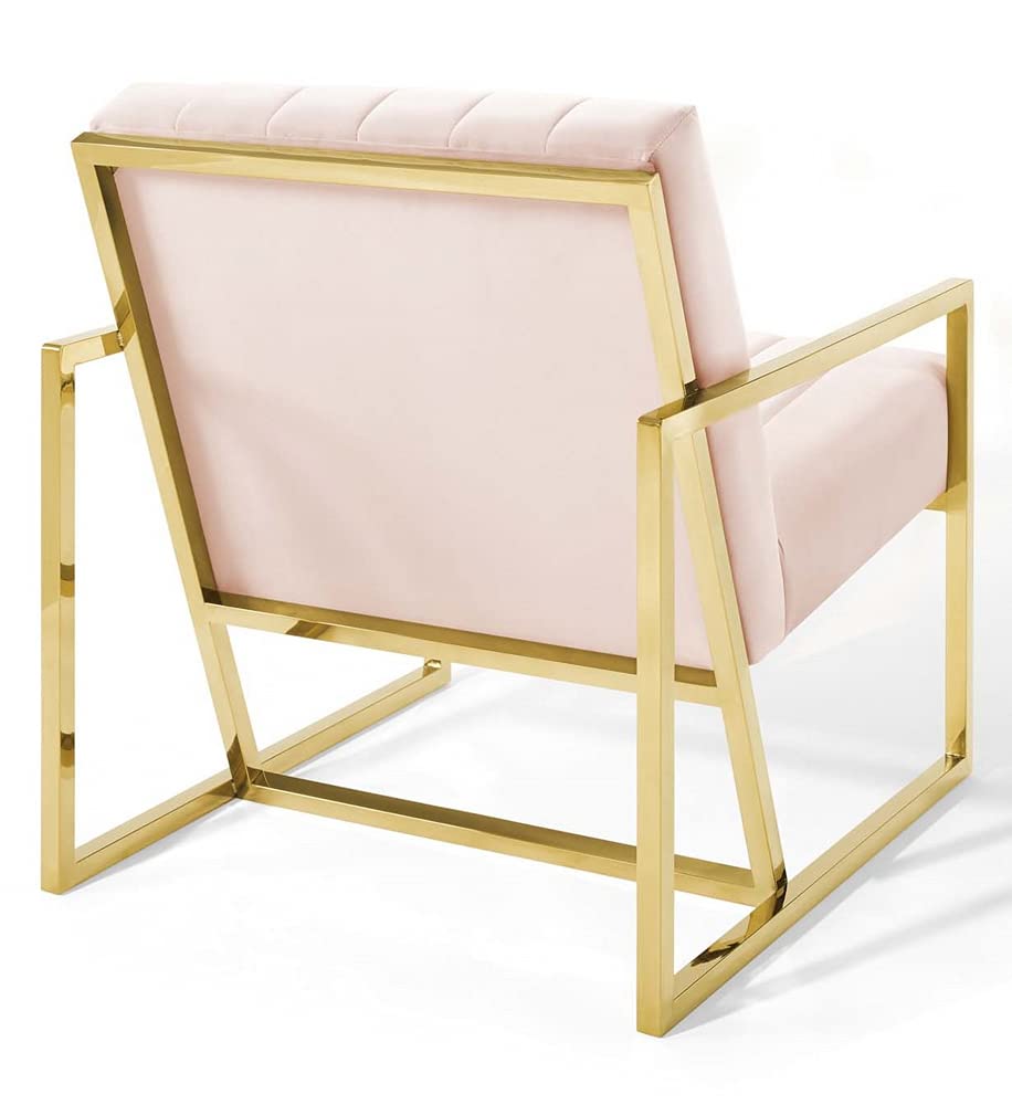 home office desk chairs | CasaFoyer Elevate your living room with the Inspire Channel Tufted Velvet Armchair | Pink. Sleek design with gold stainless steel frame. Comfortable foam padding & stain-resistant upholstery. No assembly required. Supports up to 441 lbs. | casafoyer.myshopify.com