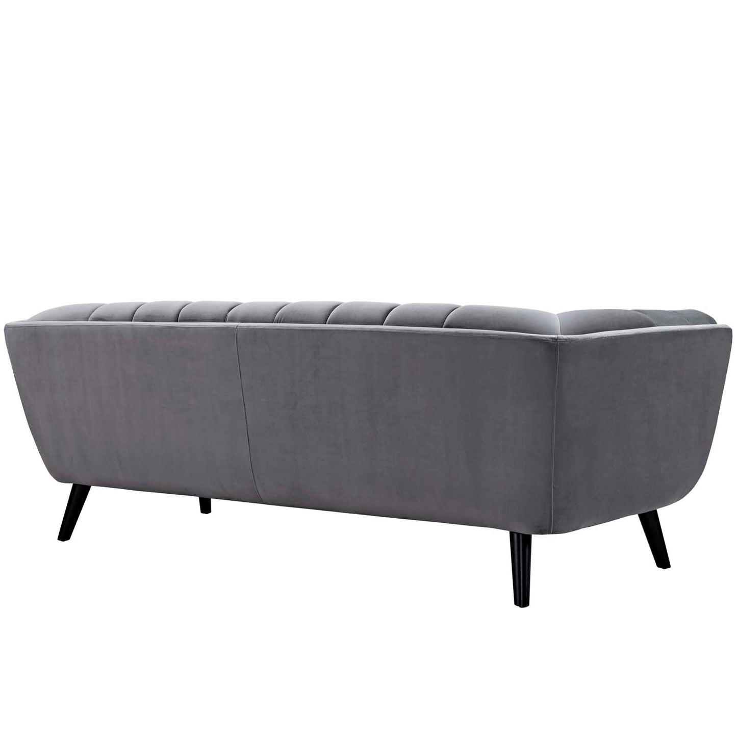 sofas | CasaFoyer Bestow Performance Velvet Sofa | Luxurious Stain-Resistant Button Tufted | Mid-Century Modern Farmhouse Style | Gray | casafoyer.myshopify.com