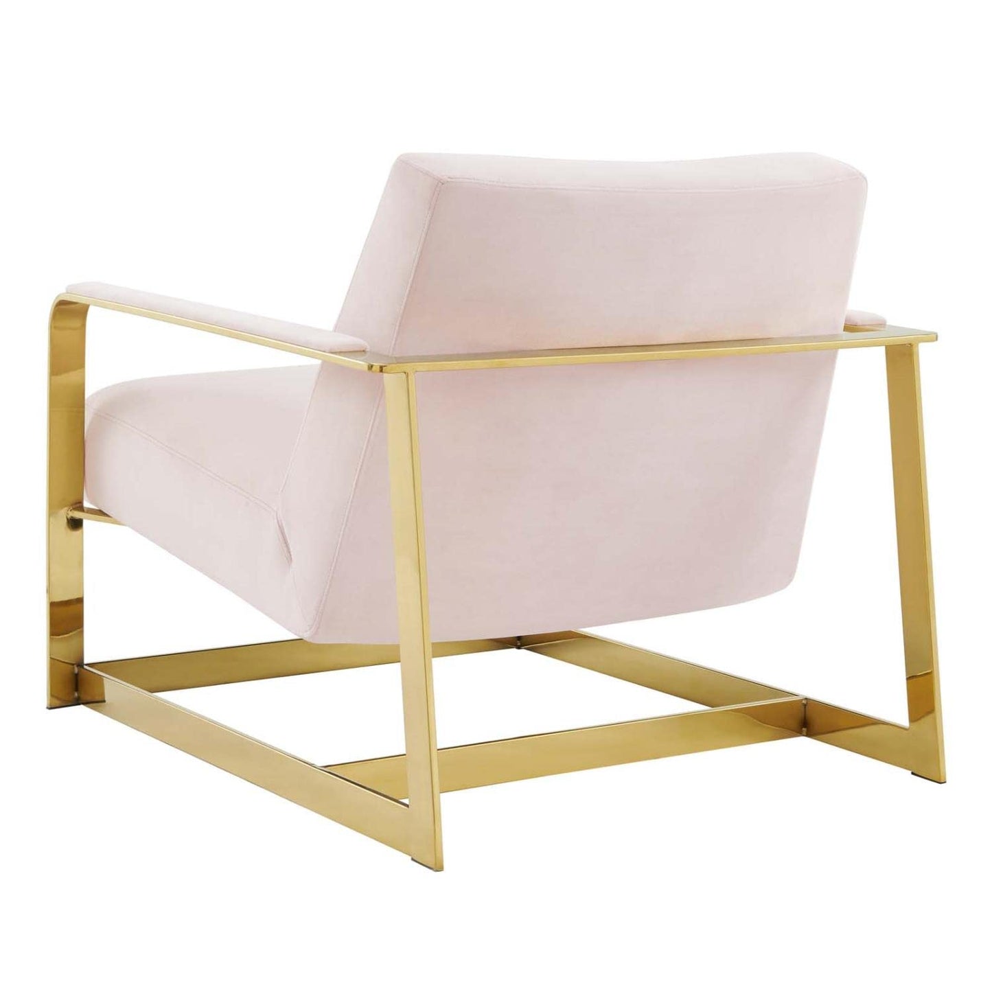 home office desk chairs | CasaFoyer Seg Performance Velvet Accent Chair | Durable Steel Frame | Stain-Resistant Upholstery | Plush Foam Padding | Ideal for Offices & Reception Areas | Gold Pink | casafoyer.myshopify.com