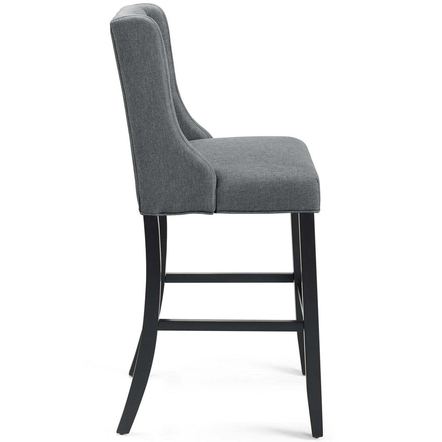 barstools | CasaFoyer Baronet Tufted Button Upholstered Fabric Bar Stool Set | Elegant Gray | Foam Padding | Solid Wood Legs | 500 lb Weight Capacity | casafoyer.myshopify.com