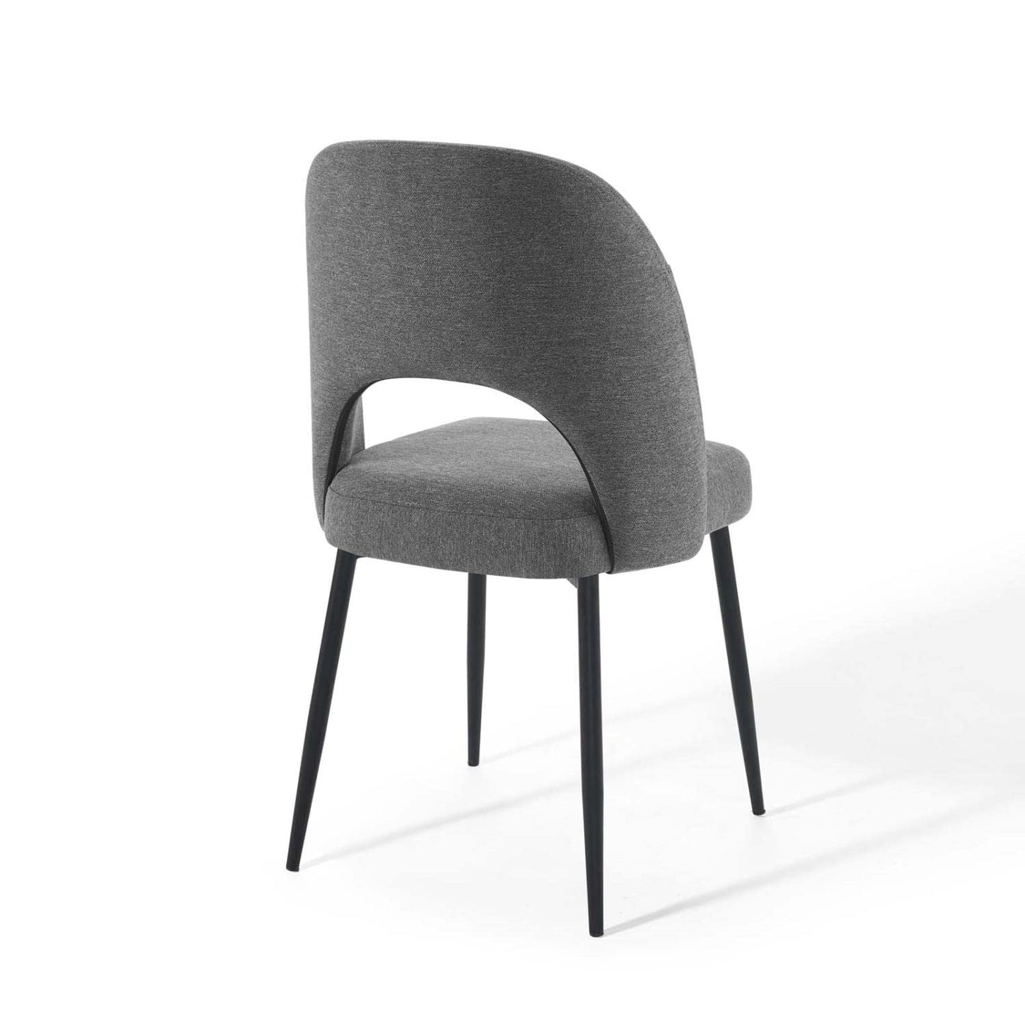 Dining Table | Rouse Upholstered Fabric Dining Side Chair | Set of 2 | Stylish & Comfortable | Densely Padded Foam | Soft Fabric Upholstery | Durable Bentwood | Matte Black Stainless Steel Legs | Weight Capacity 331 lbs | casafoyer.myshopify.com