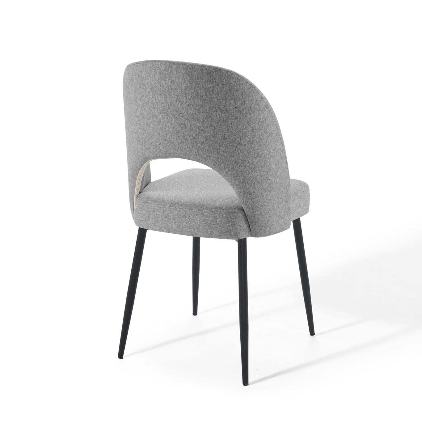 home office desk chairs | CasaFoyer Rouse Upholstered Fabric Dining Side Chair | Luxurious Design | Comfortable Foam Padding | Bentwood Construction | Matte Black Legs | Set of 2 | casafoyer.myshopify.com