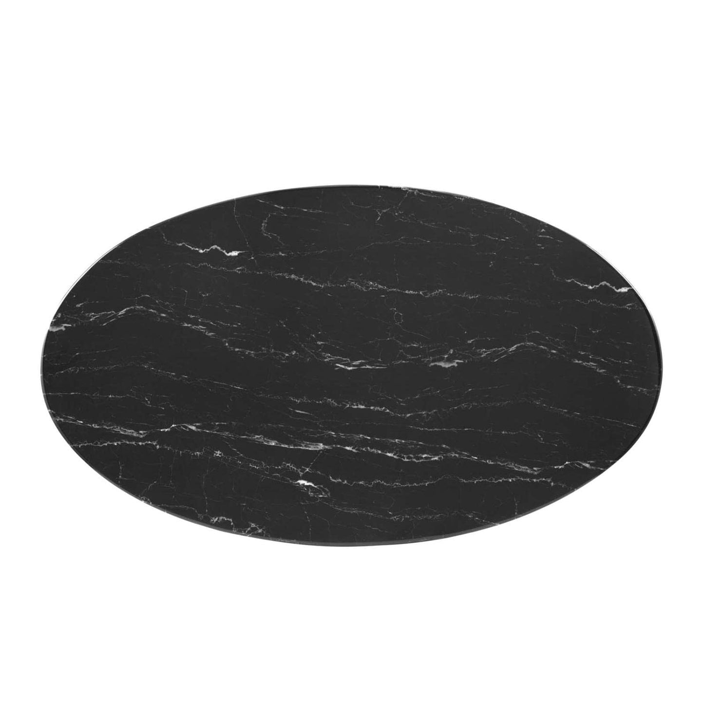patio dining tables | CasaFoyer Tupelo 48 Oval Artificial Marble Dining Table | Modern Style | Mid-Century Charm | Polished Gold Metal Base | Easy to Clean | Non-Marking Ring | casafoyer.myshopify.com