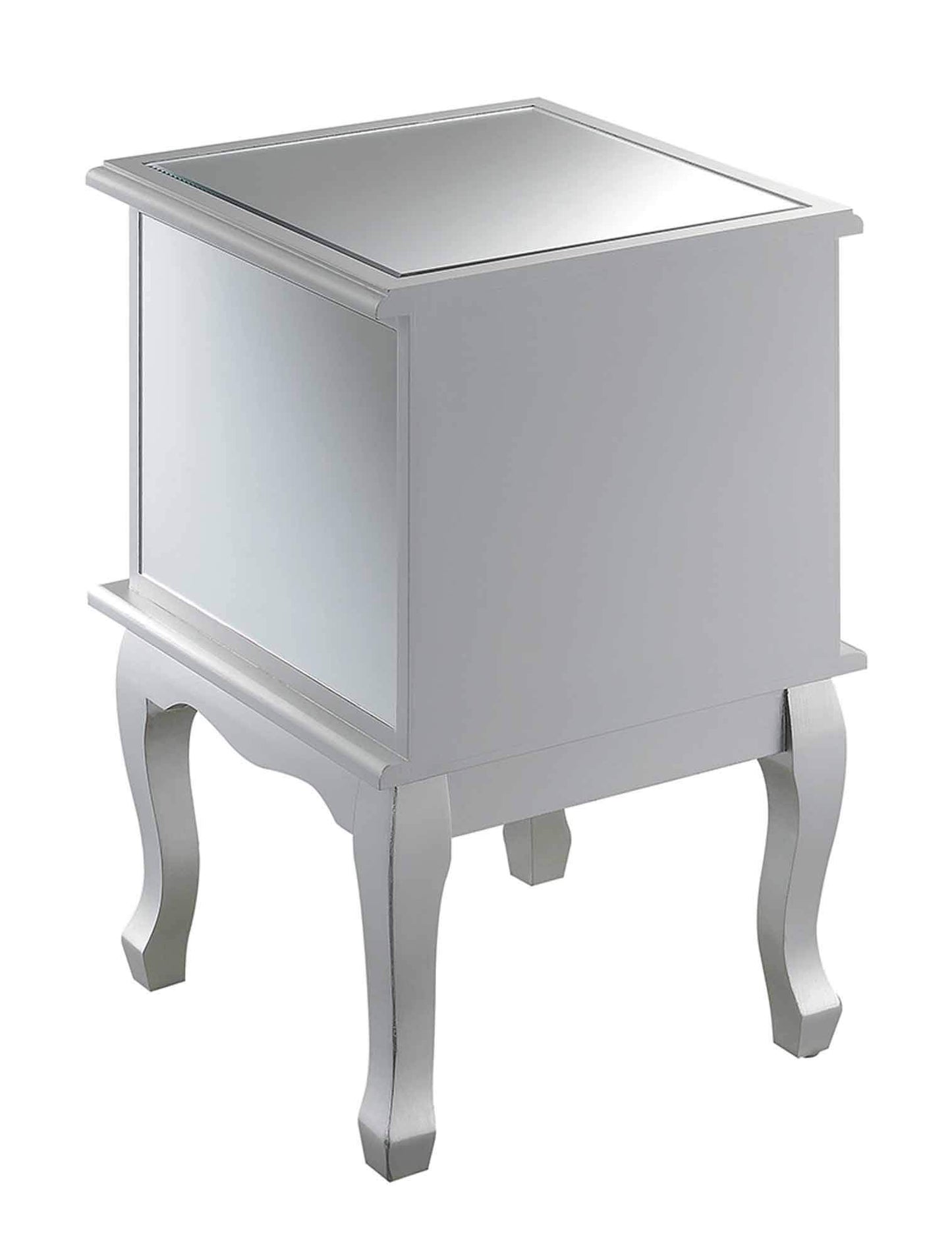 CABINET | Ergode Gold Coast Victoria Mirrored 1 Drawer End Table | Storage Cabinet | Elegant Accent Table with Mirrored Accents and Concealed Storage | casafoyer.myshopify.com