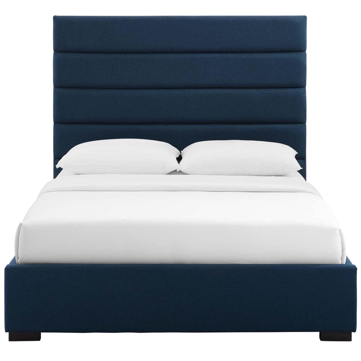 Bed | CasaFoyer Genevieve Queen Platform Bed | Sophisticated & Serene Style | Plush Upholstery | Sturdy Wood Slat Support | Accommodates Various Mattress Types | 800 lb Weight Capacity | casafoyer.myshopify.com