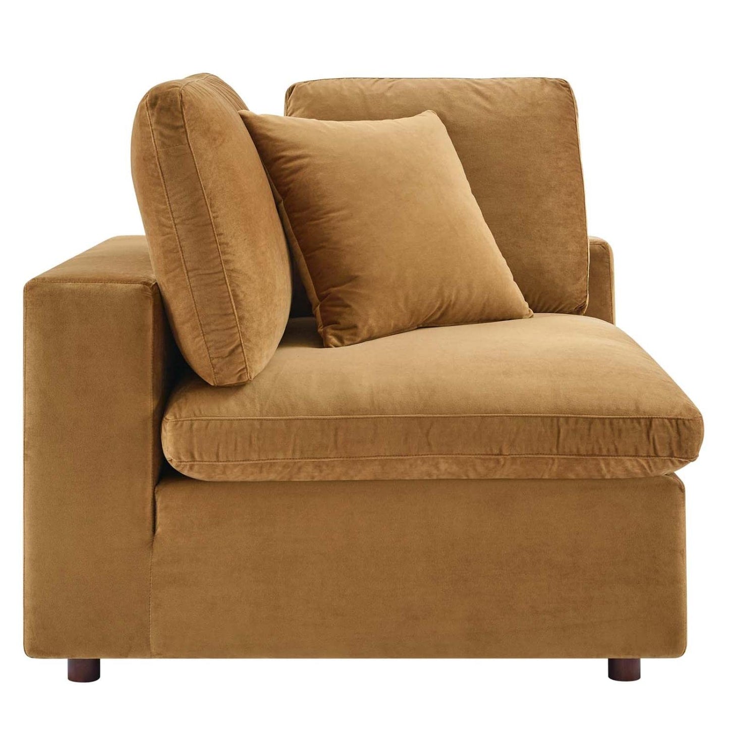 sofas | CasaFoyer Commix Corner Chair | Cozy & Luxurious Stain-Resistant Velvet | Solid Wood Construction | Foam Padded & Down Feather Cushions | Plastic Foot Glides | 331 lbs Weight Capacity | casafoyer.myshopify.com