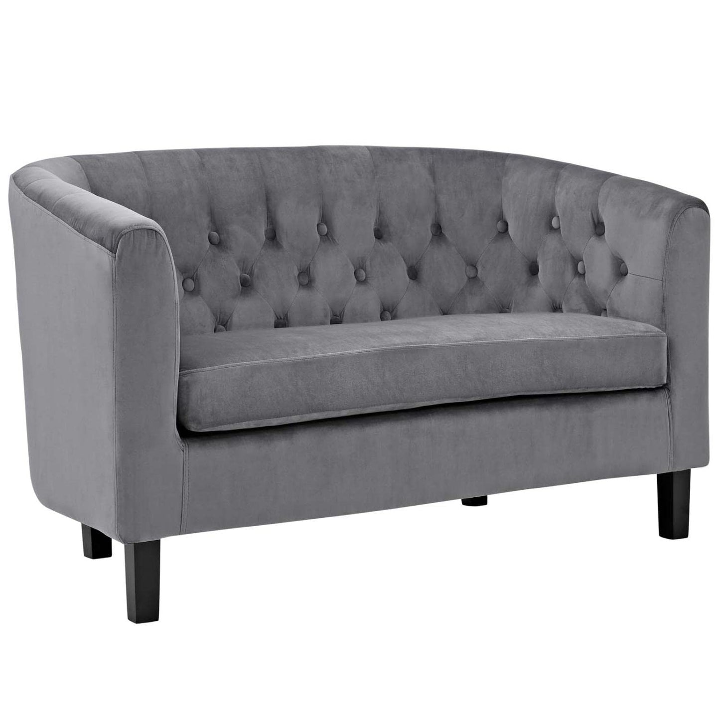 kitchen and dining room sets | CasaFoyer Prospect Button Tufted Performance Velvet Sofa Furniture Set | Luxurious Chesterfield Design | Plush Foam Padding | Stain-Resistant Upholstery | Durable Wood Frame | Espresso Stained Legs | Includes Armchair & Loveseat | casafoyer.myshopify.com