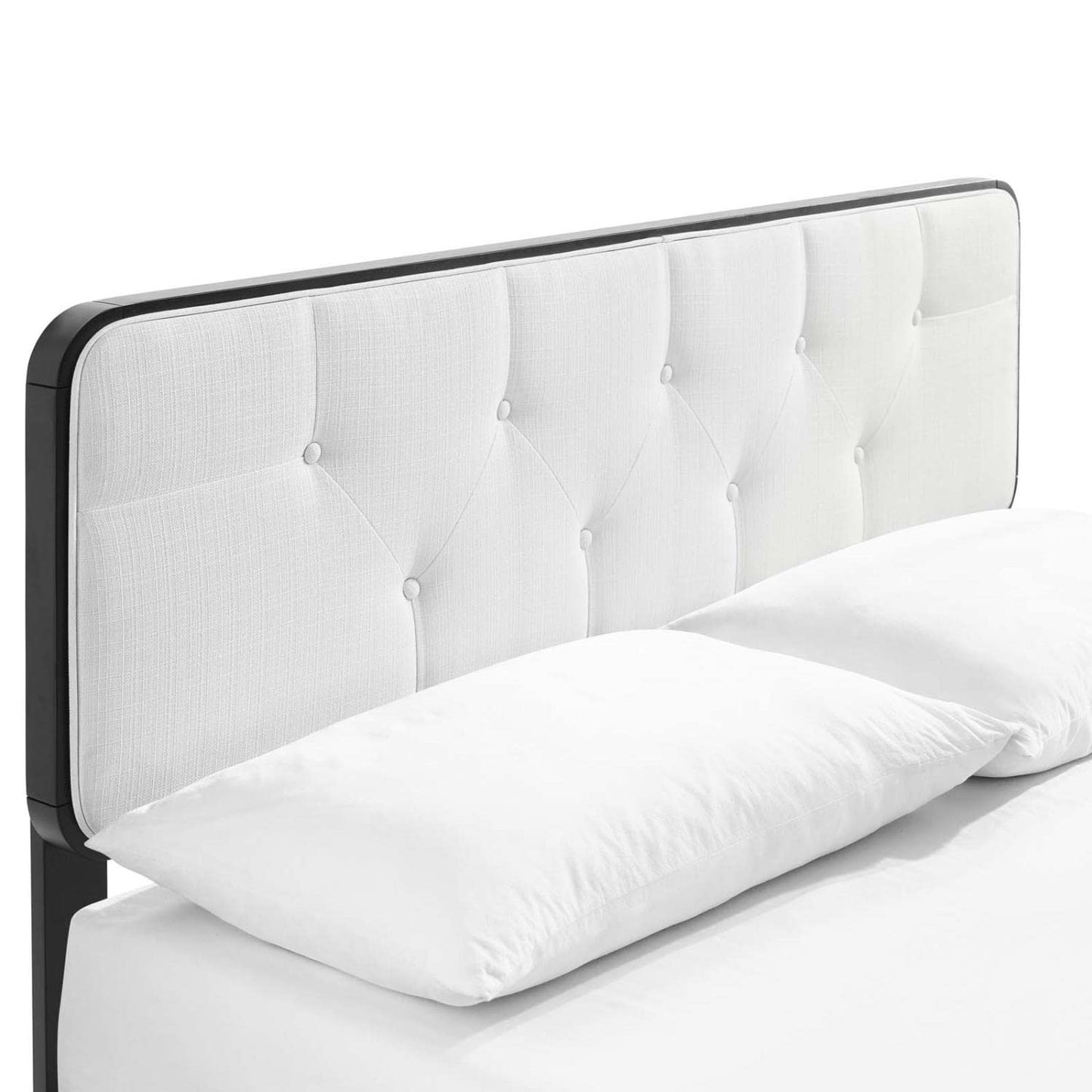 bed frames | CasaFoyer Bridgette Tufted Wood Full Platform Bed | Modern Design | Button Tufted Headboard | Wood Grain Frame | Sturdy & Durable | No Box Spring Needed | Accommodates Various Mattresses | Assembly Required | 601 lbs Weight Capacity | casafoyer.myshopify.com