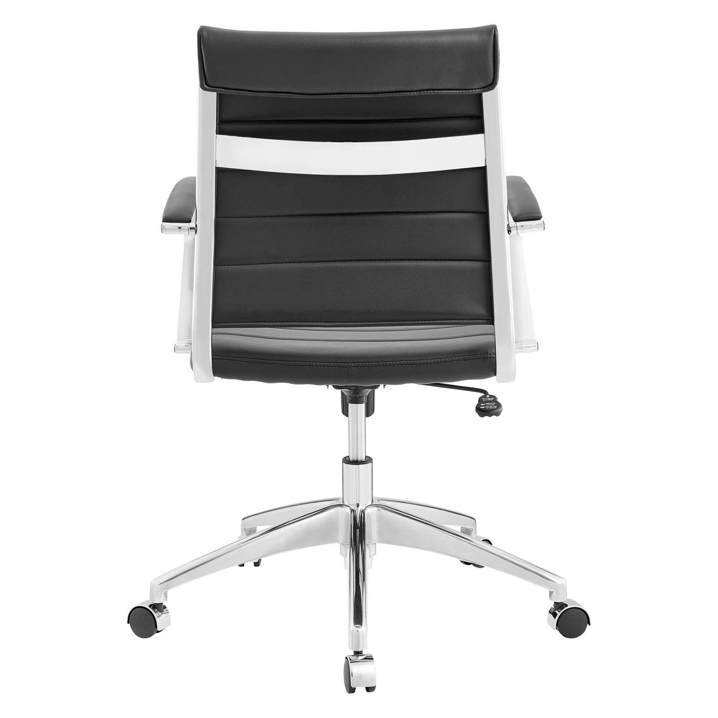 home office desk chairs | CasaFoyer Jive Ribbed Mid Back Executive Office Chair | Stylish & Functional | Natural Posture Support | Padded Cushion & Arms | 90-Degree Wrist Angling | Chrome-Plated Aluminum Base | Easy Mobility | casafoyer.myshopify.com