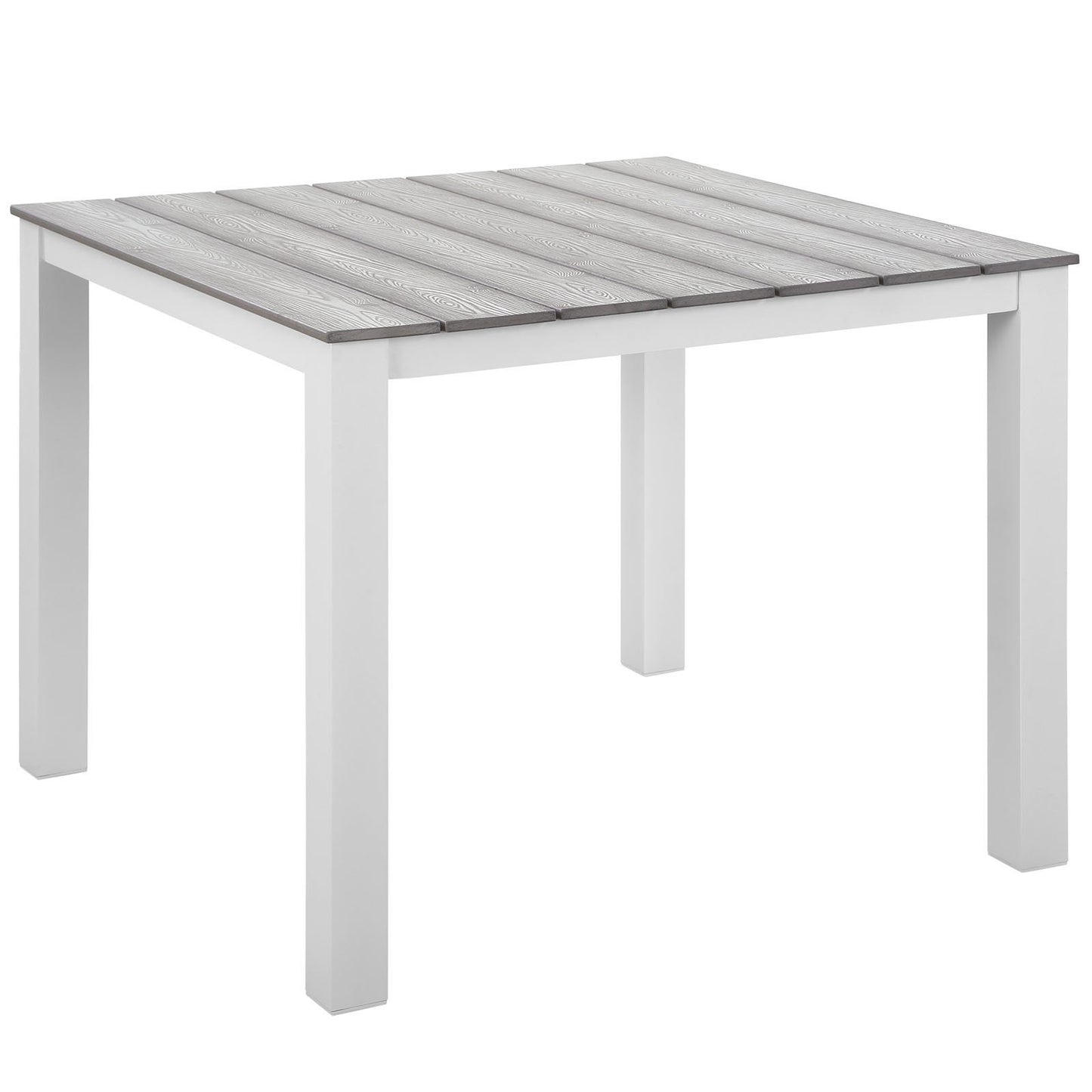 Patio Furniture Sets | Maine Outdoor Patio Dining Furniture Collection | Synthetic Wood Grain Plank Boards | Aluminum Frame | Ideal for Contemporary Outdoor Dining | 5 Piece Set | casafoyer.myshopify.com