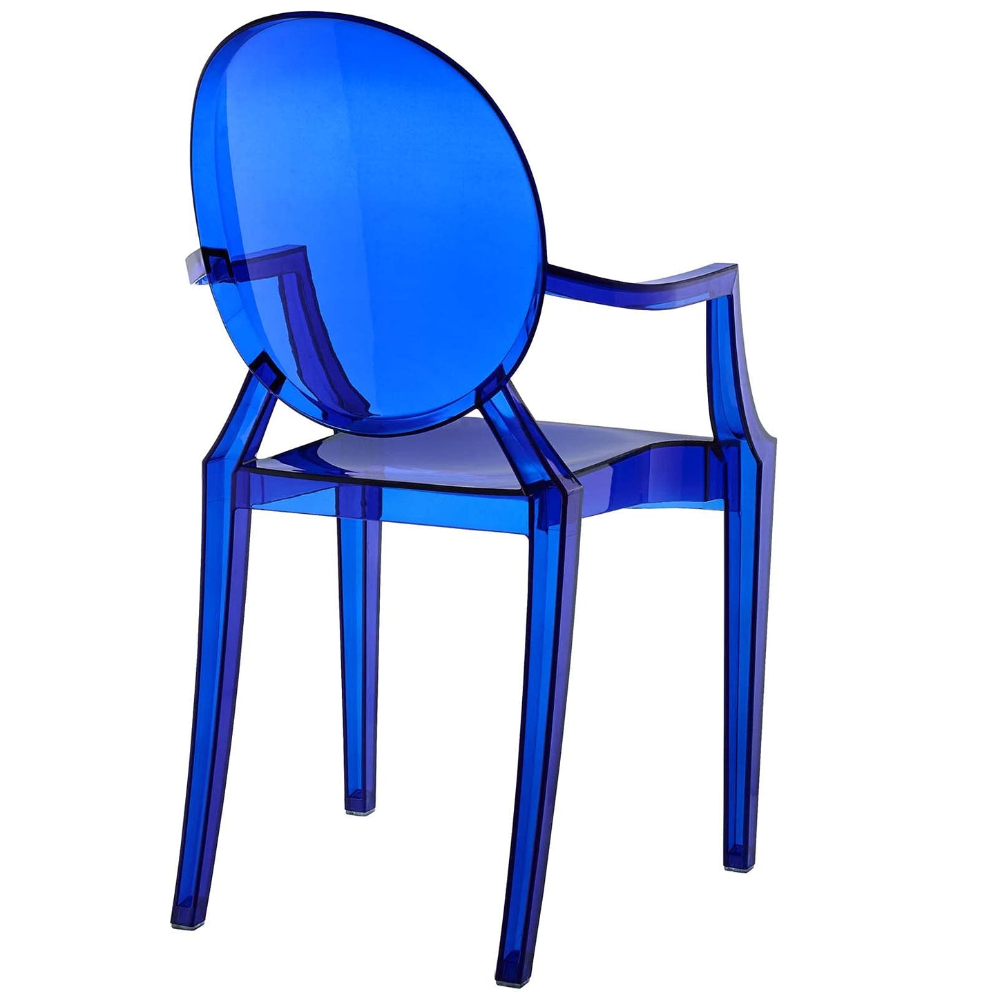home office desk chairs | CasaFoyer Ethereal Casper Chair Set of 4 | Artistic & Elegant Dining Armchairs | Indoor/Outdoor Use | Blue | casafoyer.myshopify.com