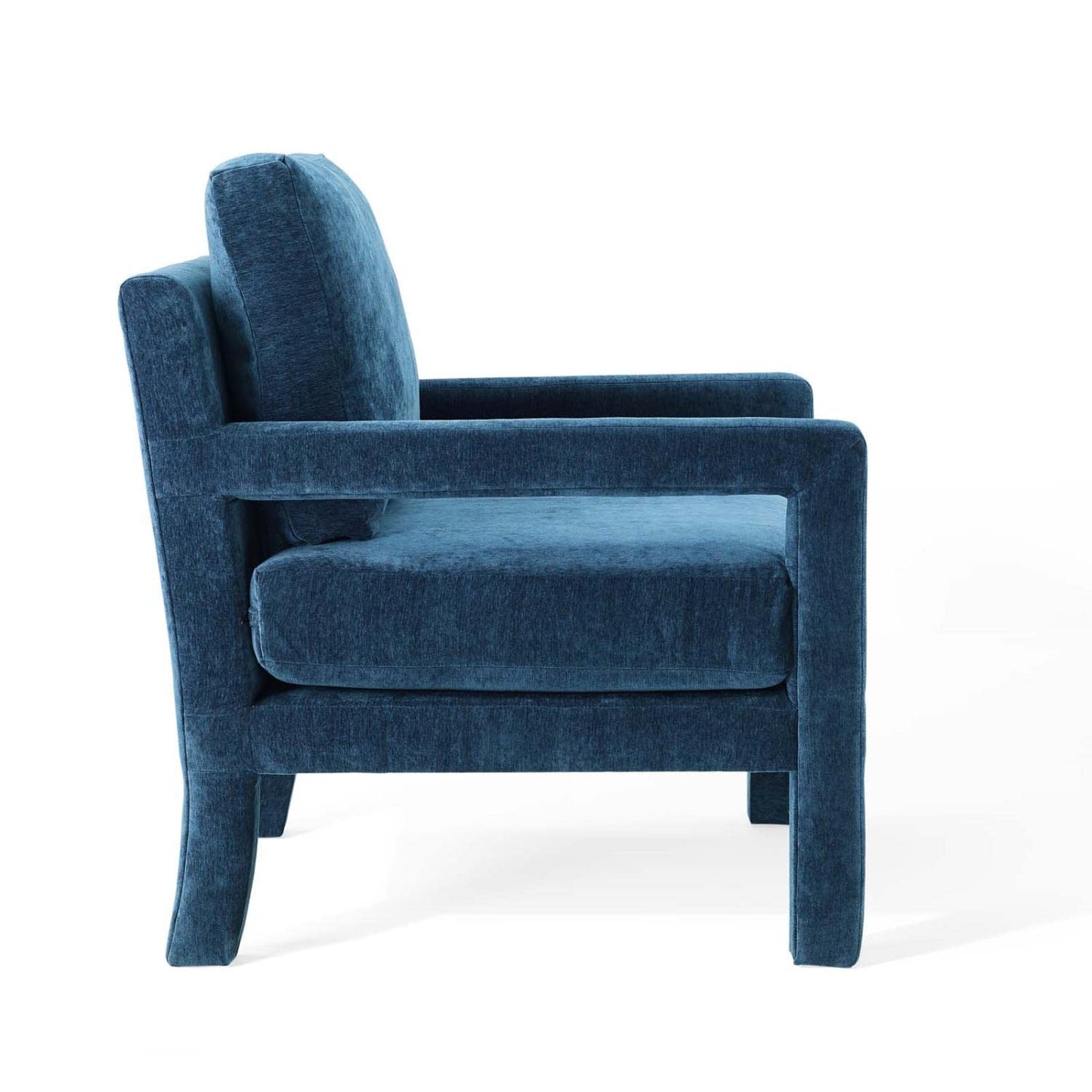 home office desk chairs | CasaFoyer Rehearse Crushed Performance Velvet Accent Armchair | Elegant Design | Stain-Resistant | Comfortable Foam Cushions | 300 lbs Capacity | Navy | casafoyer.myshopify.com