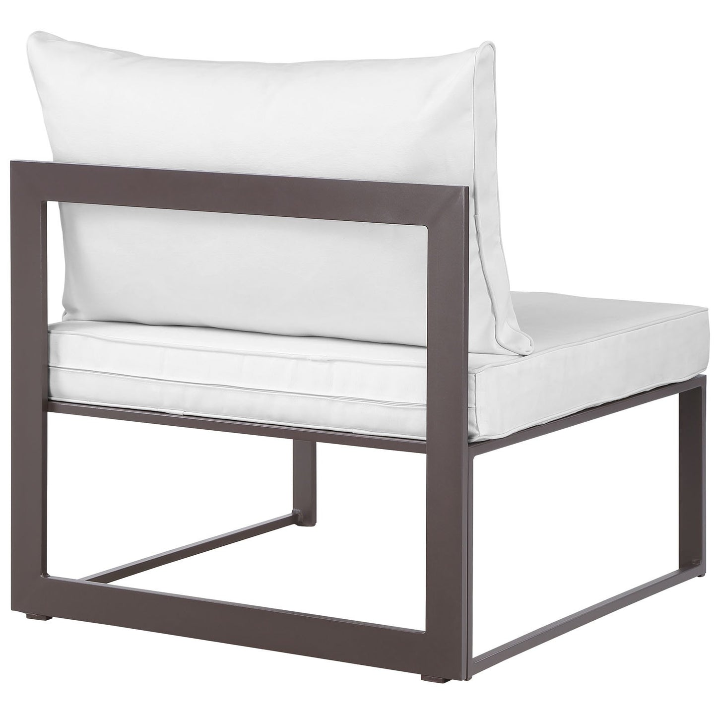 Patio Furniture Sets | Fortuna Outdoor Patio Armless Chair | Durable Aluminum | All-Weather Cushions | Perfect for Contemporary Outdoor Spaces | casafoyer.myshopify.com