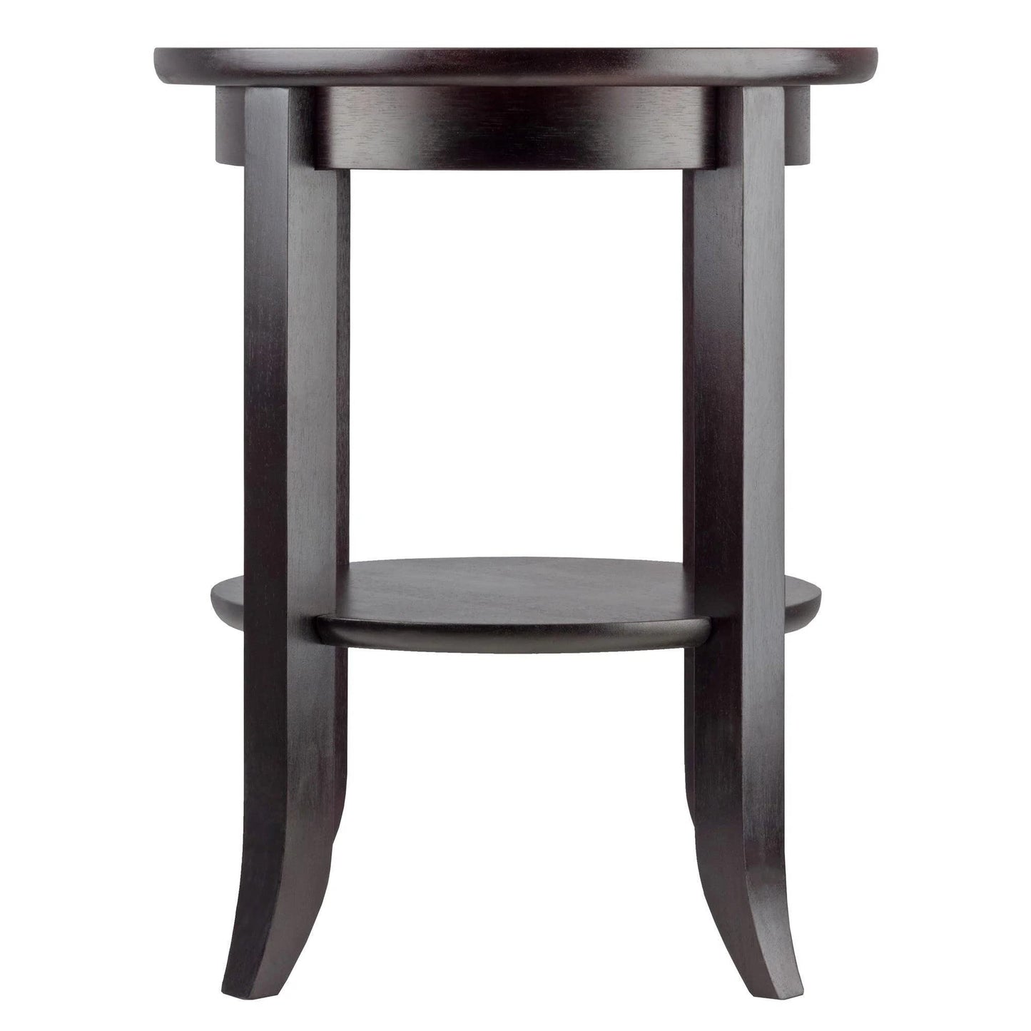 TABLE | Ergode Elegant Genoa Round End Table | Glass Inset | Shelf | 18.4W x 18.4D x 22.5H | Enhance Living Room Decor | casafoyer.myshopify.com