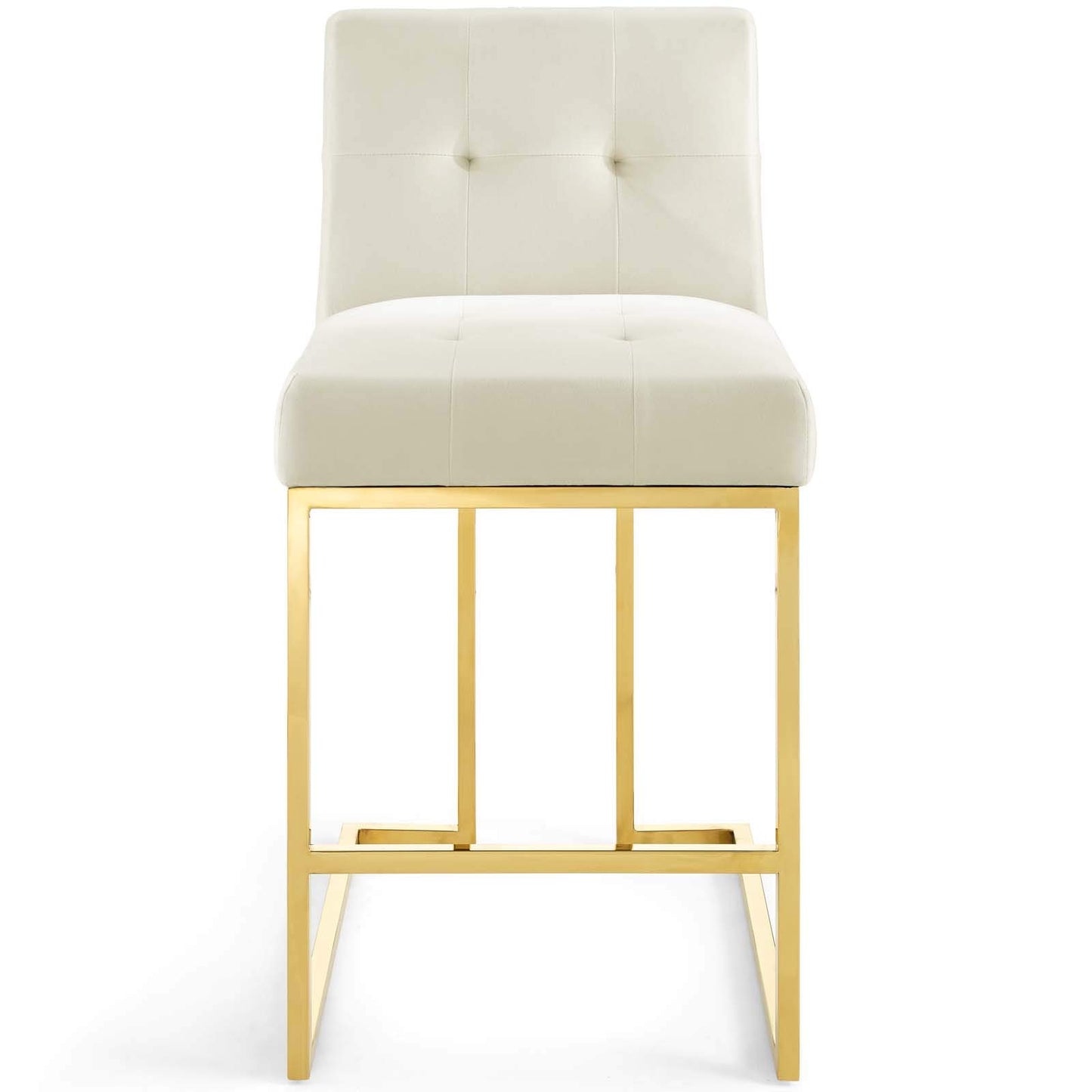 barstools | CasaFoyer Privy Gold Stainless Steel Counter Stool | Sleek Design | Stain-Resistant Velvet | Comfortable Dining | Geometric Base | 331 lbs Capacity | Fully Assembled | casafoyer.myshopify.com