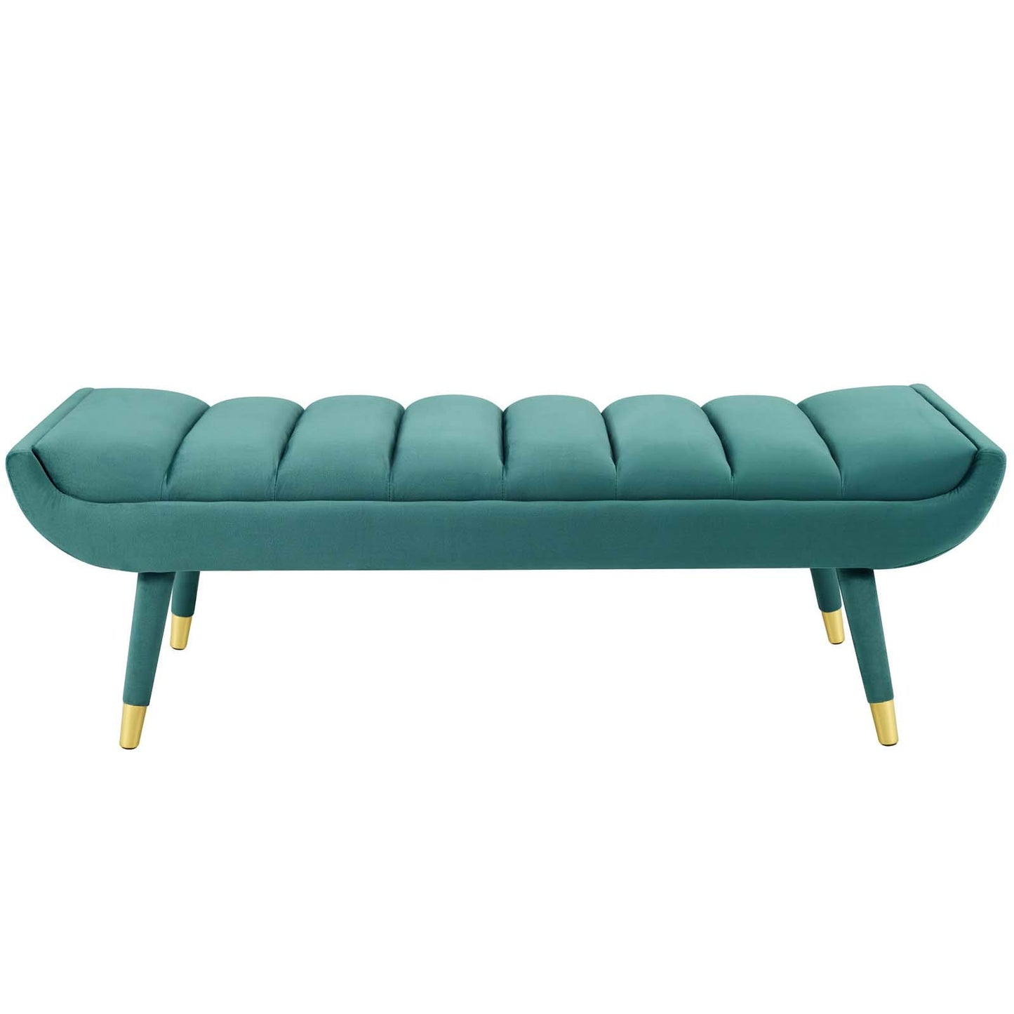 home office desk chairs | CasaFoyer Guess Channel Tufted Accent Bench | Refreshing Teal | Stain-Resistant | Luxurious Seating | Vintage Artisan Feel | Solid Rubberwood Frame | Birch Legs | Gold Metal Foot Sleeves | casafoyer.myshopify.com