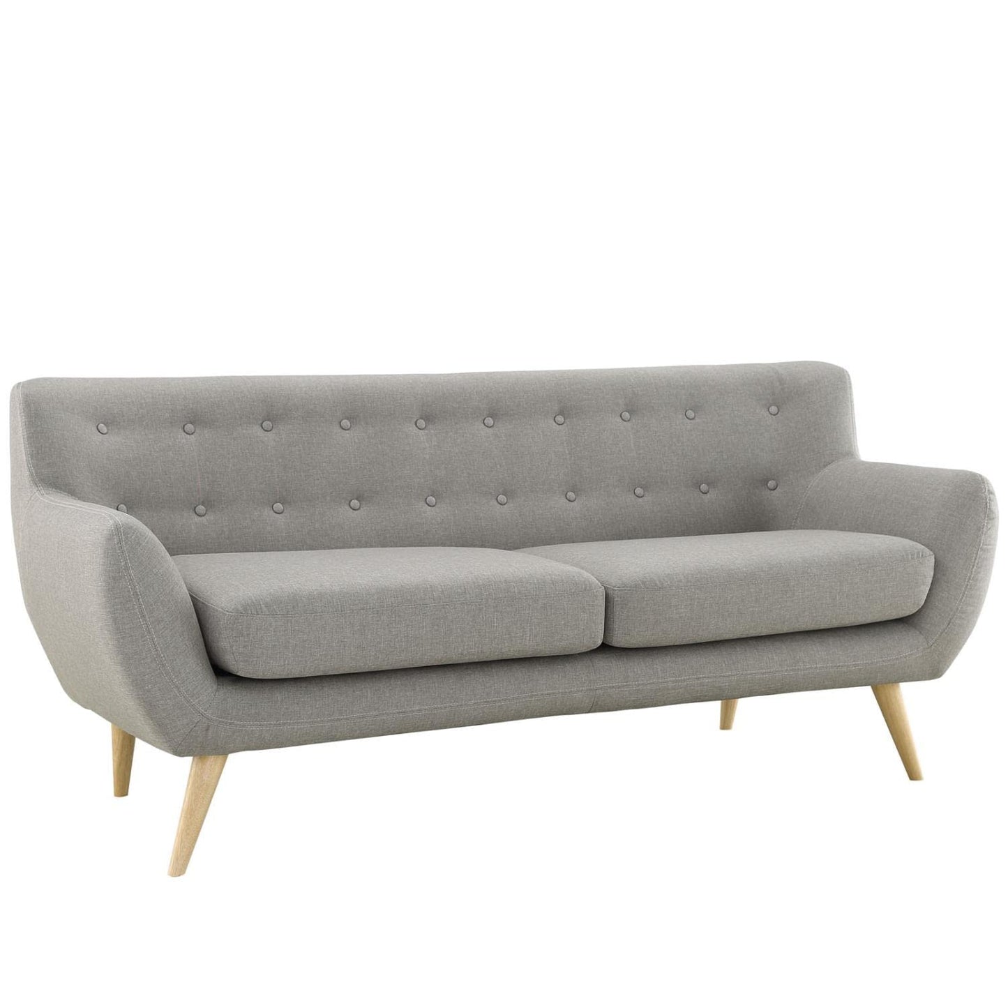 Sofa & chair Sets | Stunning & Cozy Living Room Set | Plush Dual Cushion Design | Organic Shape | Natural Wood Dowel Legs | Polyester Upholstery | Stitched Back Seat Buttons | Modern & Stylish | Includes Loveseat & Sofa | casafoyer.myshopify.com