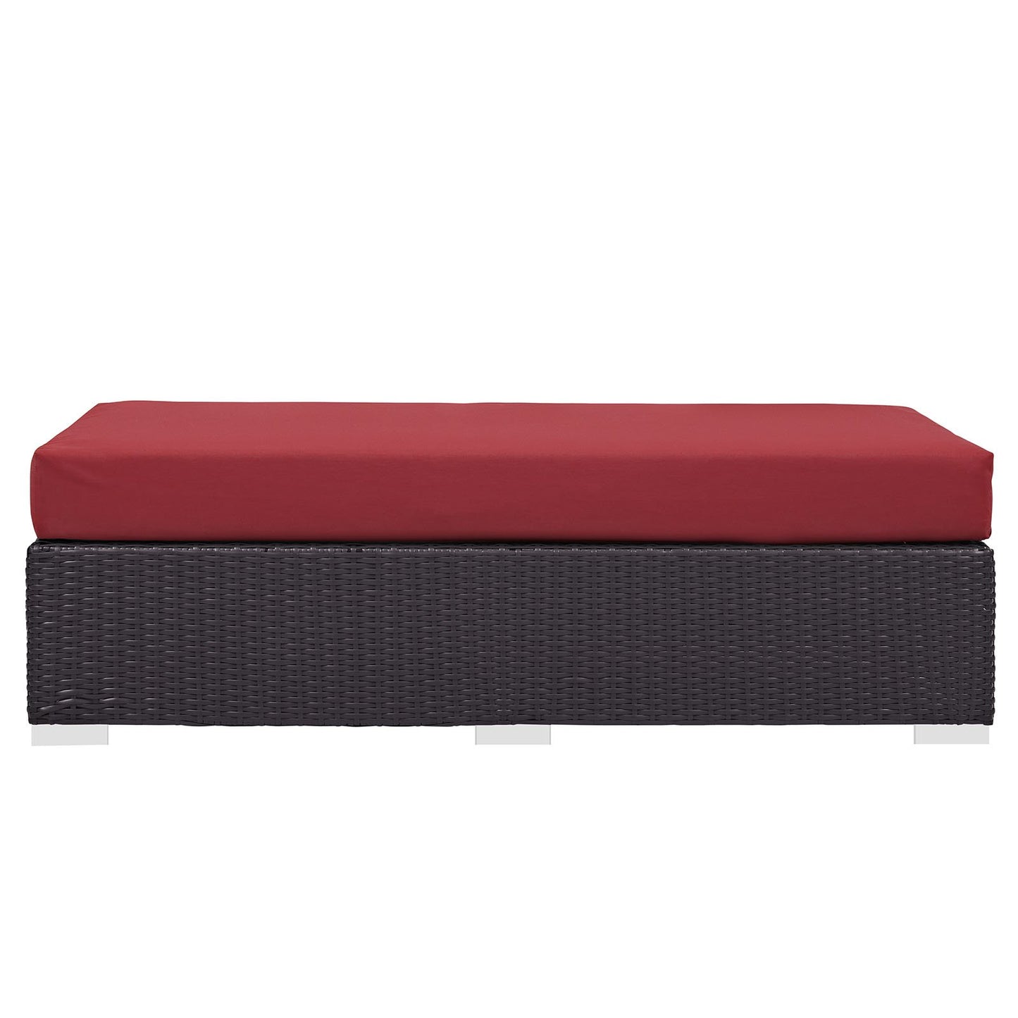 Ottoman | Convene Outdoor Sectional | Durable Rattan Ottoman | All-Weather Cushions | Patio, Backyard, Poolside Gathering | casafoyer.myshopify.com