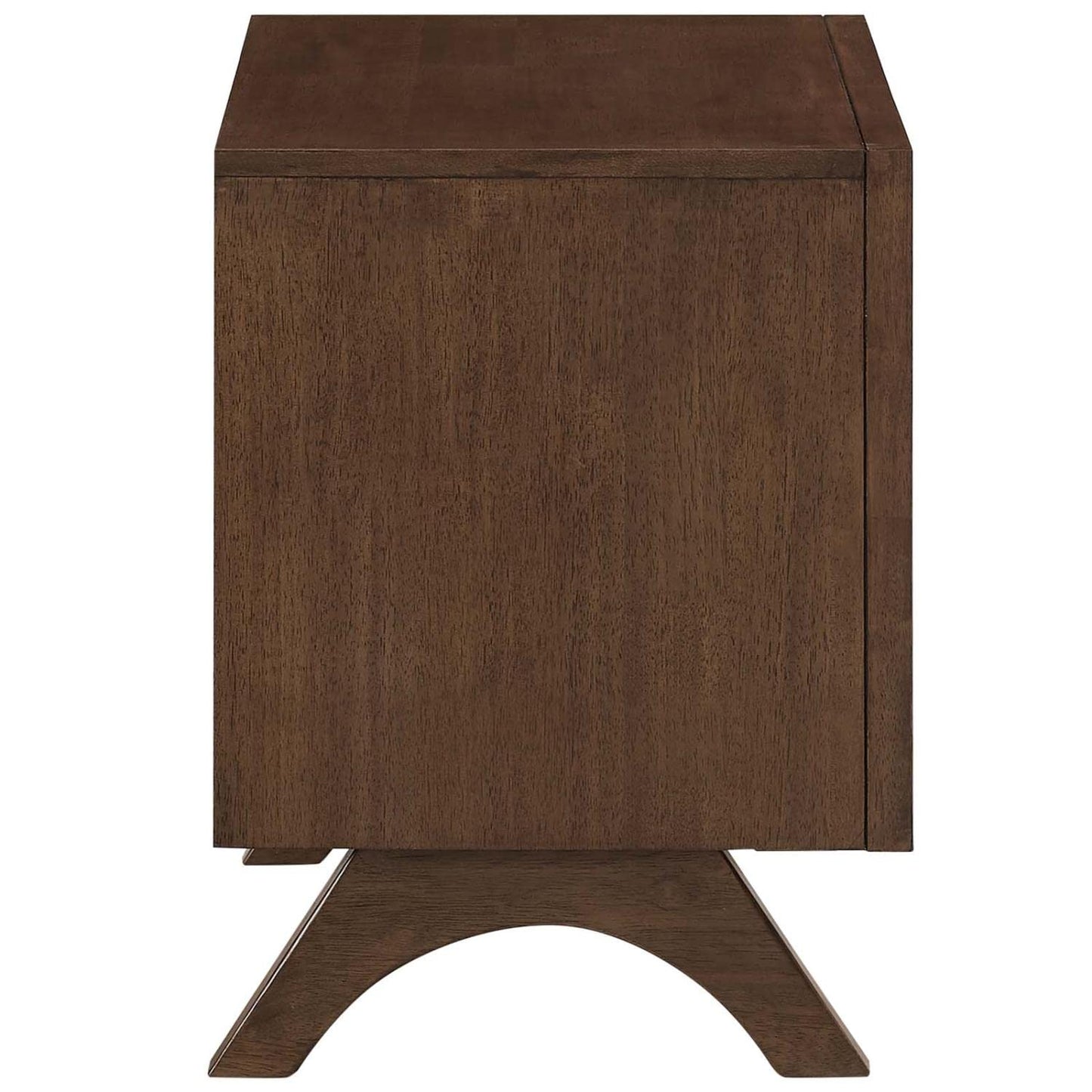 TABLE | CasaFoyer Providence Retro Style Nightstand or End Table | Solid Wood Construction | Mid-Century Design | 2 Drawers for Ample Storage | Walnut Finish | casafoyer.myshopify.com