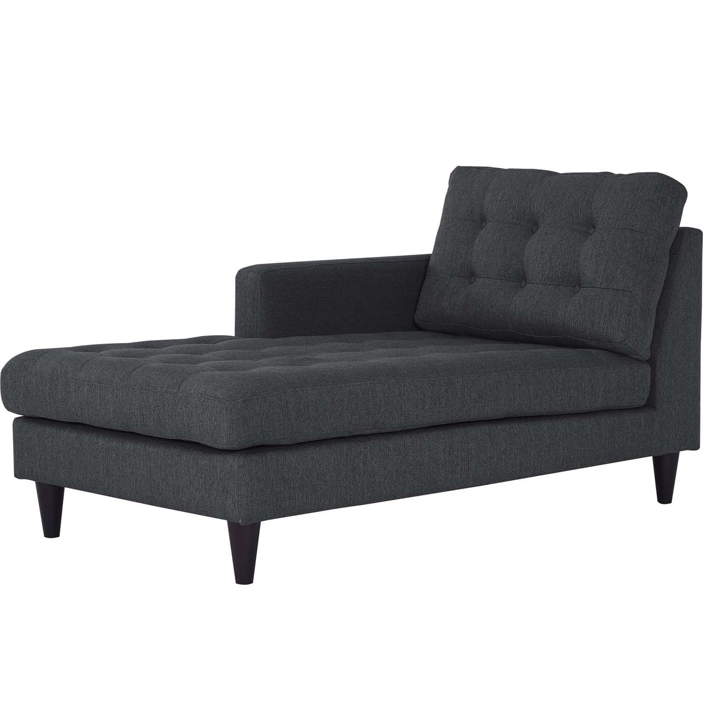 sofas | CasaFoyer Empress Left-Arm Chaise | Exquisite Design | Tufted Buttons | Luxurious Cushions | Elegant Armrests | Gray | casafoyer.myshopify.com
