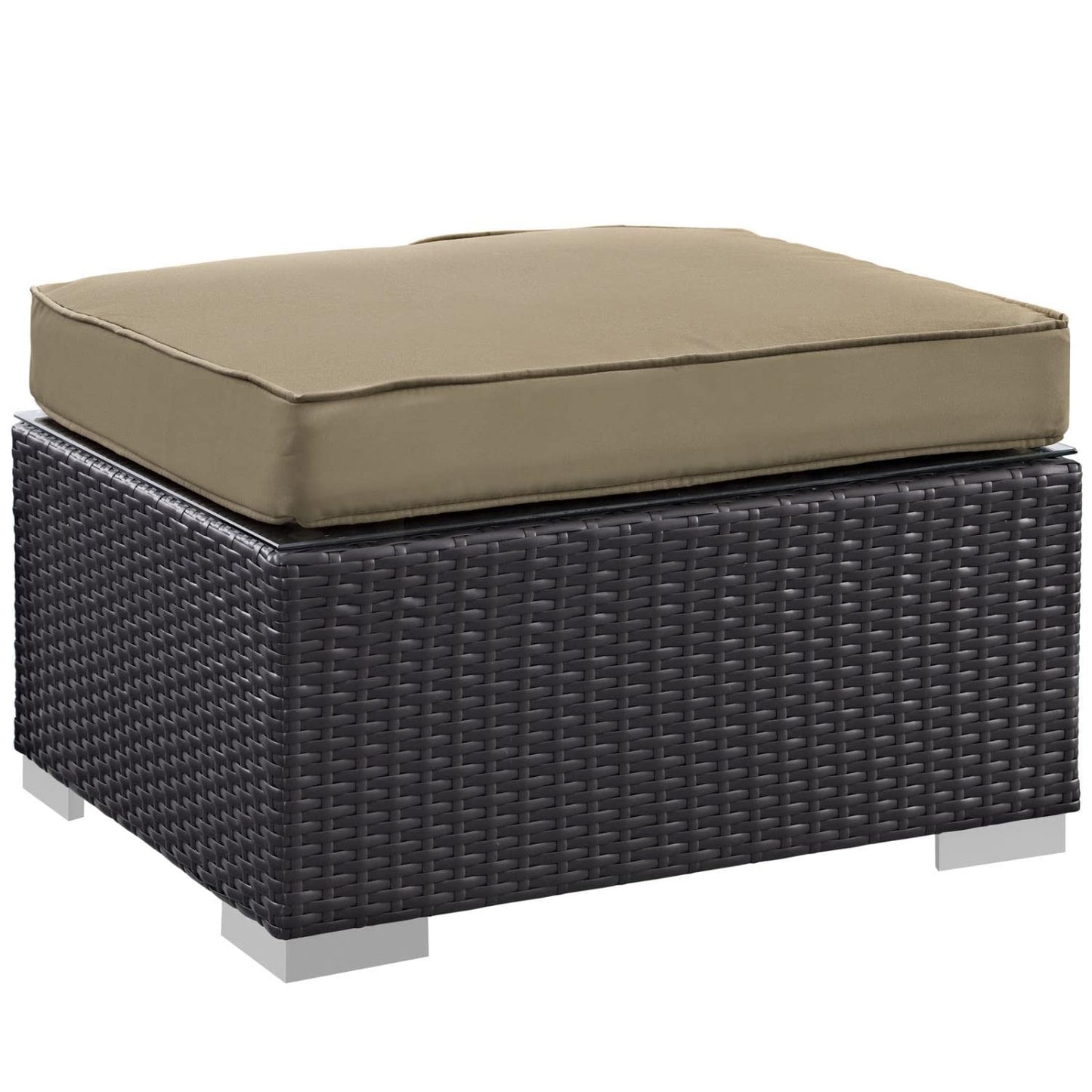 Patio Furniture Sets | Convene Outdoor Sectional Set | Synthetic Rattan | Aluminum Frame | All-Weather Cushions | Patio Lounge Armchair, Ottoman, Side Table | casafoyer.myshopify.com