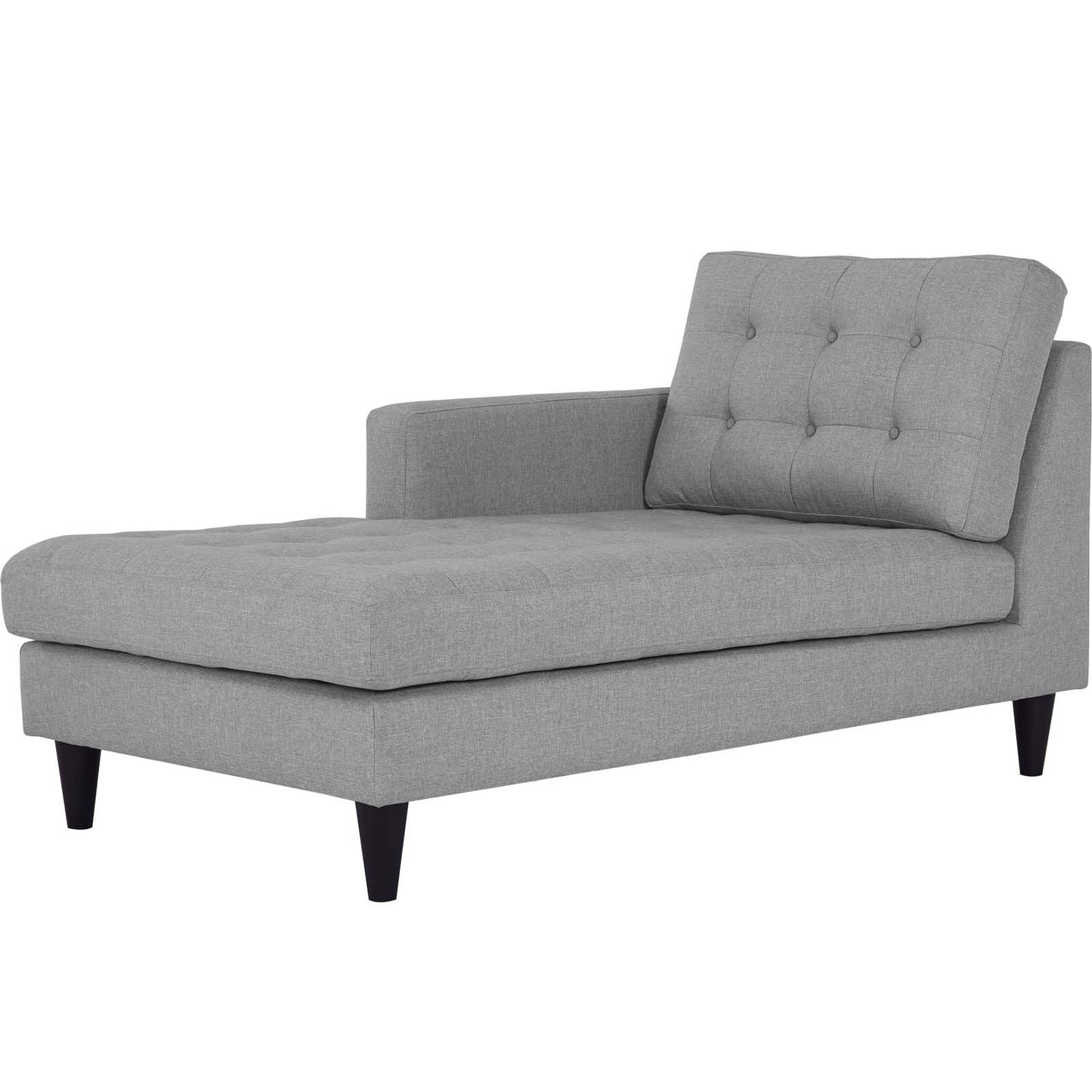 sofas | CasaFoyer Empress Left-Arm Chaise | Luxurious Tufted Design | Solid Wood Legs | Exquisite Fabric Upholstery | Light Gray | casafoyer.myshopify.com