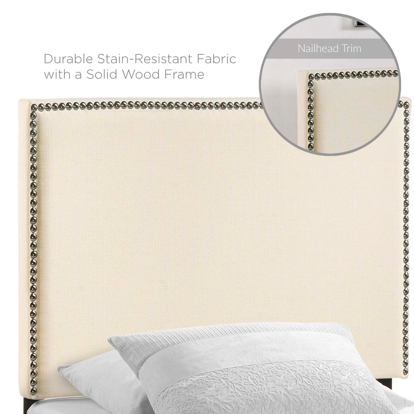 headboards | CasaFoyer Region Linen Fabric Upholstered Queen Headboard | Spacious, Serene, and Elegant Design | Nailhead Trim | Upgrade Your Bed | casafoyer.myshopify.com