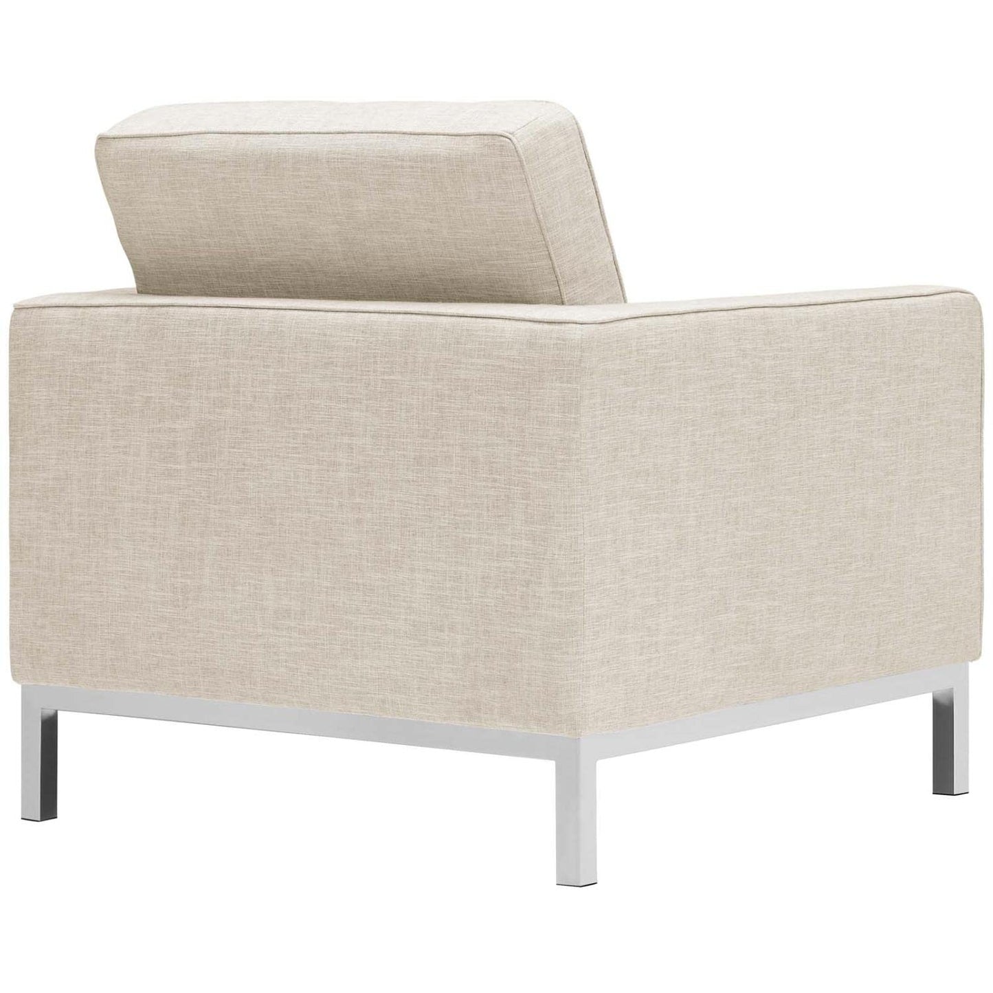 home office desk chairs | CasaFoyer Loft Armchair | Mid-Century Modern | Stainless Steel Frame | Tufted Back & Seat | Symbol of Progress & Comfort | Preferred by Fortune 500 Companies | casafoyer.myshopify.com