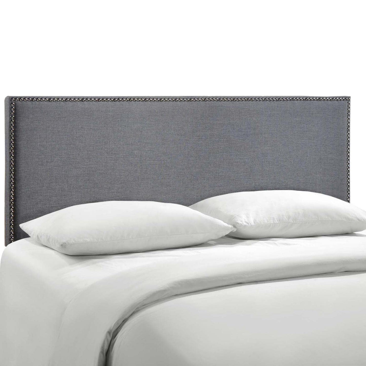 headboards | CasaFoyer Region Linen Fabric Upholstered Queen Headboard | Spacious & Elegant Design | Particleboard & Solid Wood Construction | Stylish Nailhead Trim | casafoyer.myshopify.com