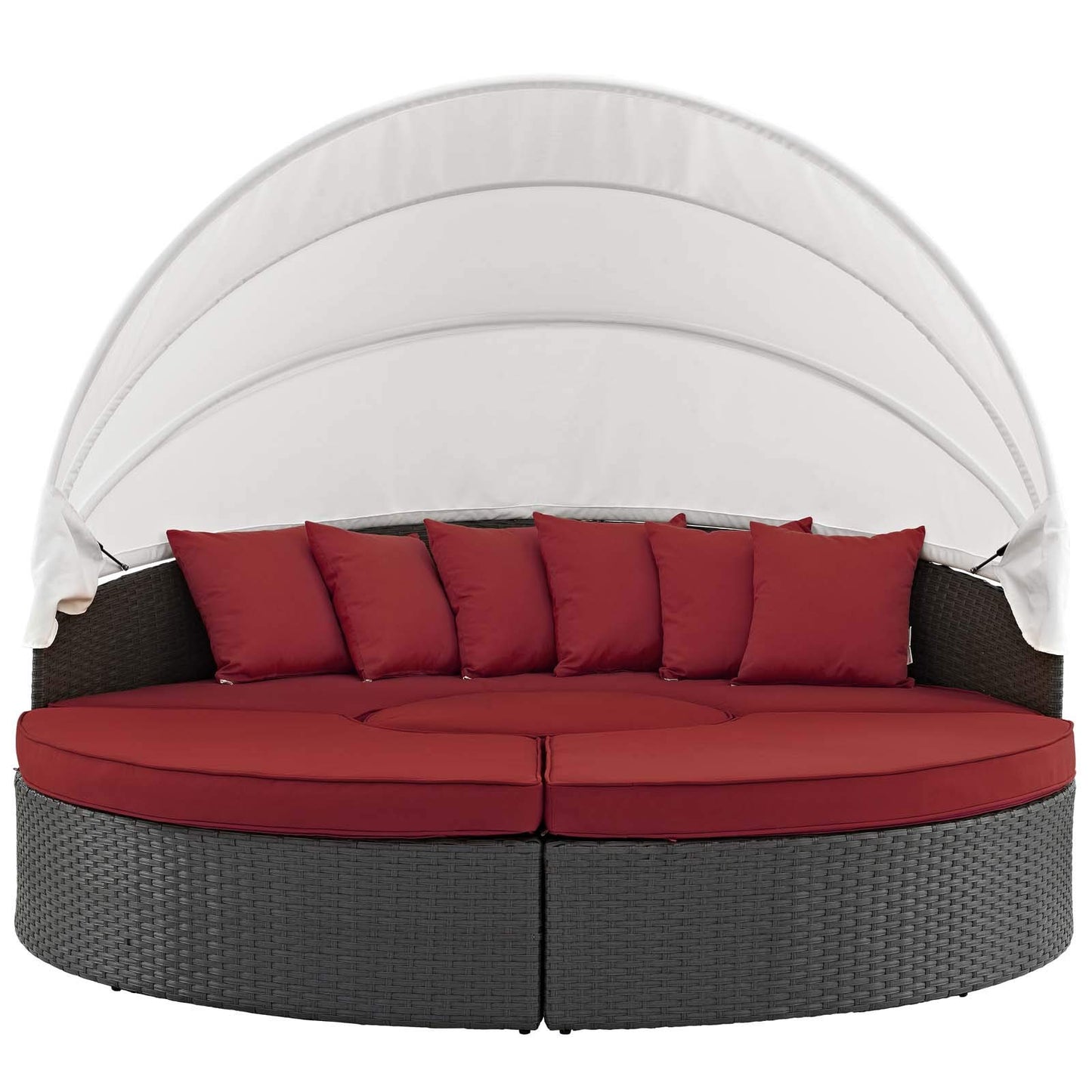 Patio Furniture Sets | Sojourn Outdoor Patio Furniture Collection | Sectional Sofa Daybed with Sunbrella Cushions | Retractable Canopy | Ottomans | casafoyer.myshopify.com