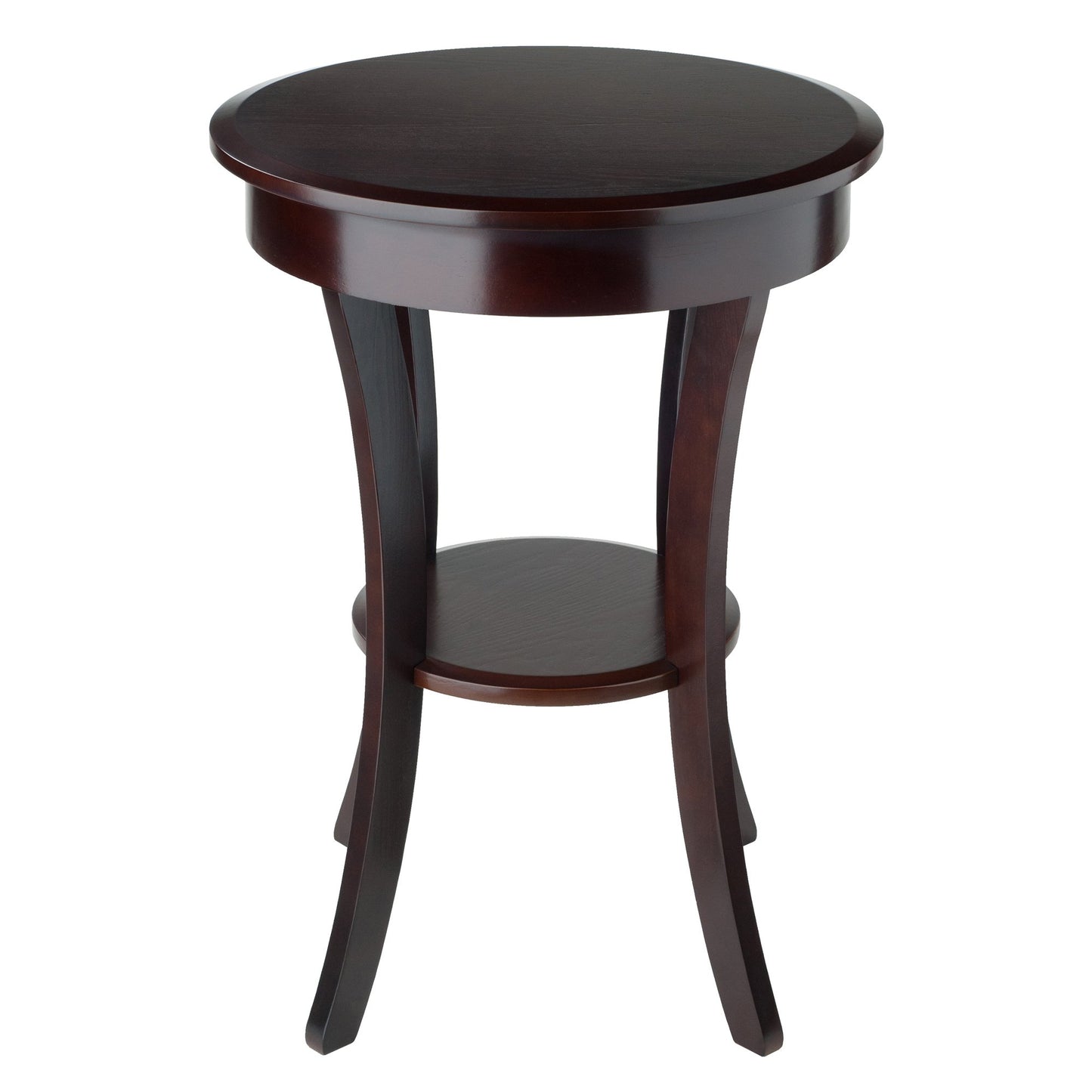 TABLE | Ergode Wood Sasha Accent Table | Deluxe Size | Ample Space | Elegant Round Design | Storage Drawer & Display Shelf | Multiple Finishes | Easy Assembly | 20 W x 20 D x 27 H | casafoyer.myshopify.com