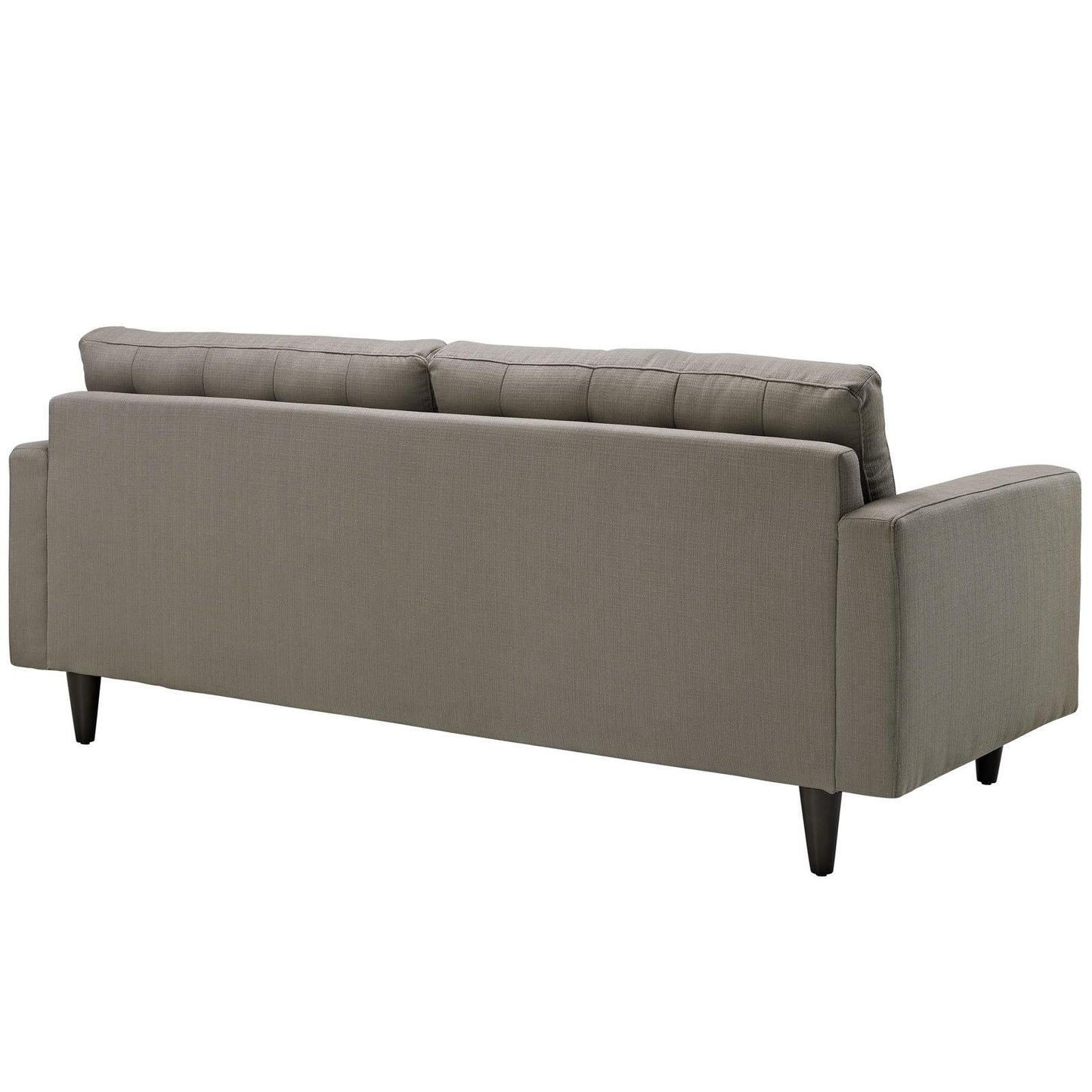 ottomans | CasaFoyer Empress Tufted Button Sofa | Luxurious Upholstered Furniture | Complete Home Furnishing Solution | Regal Armrests | Solid Wood Legs | Bonded Leather Upholstery | Granite | casafoyer.myshopify.com