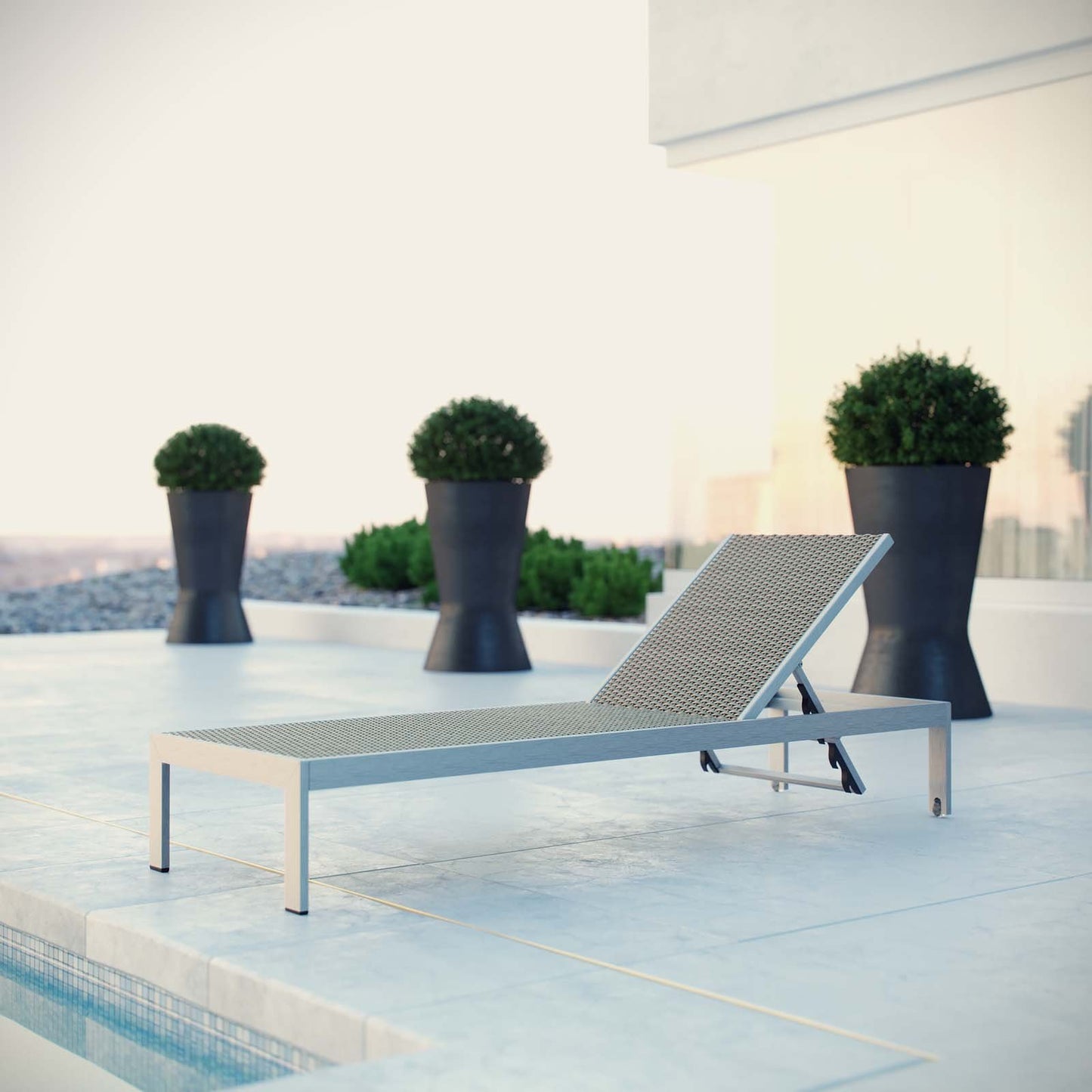 home office desk chairs | CasaFoyer Shore Chaise | Sleek & Stylish Outdoor Lounger | Anodized Aluminum Frame | Two-Tone Brown & Gray Rattan | Easy Assembly | Clear Wheels | Non-Marking Foot Caps | Comfortable & Versatile | casafoyer.myshopify.com