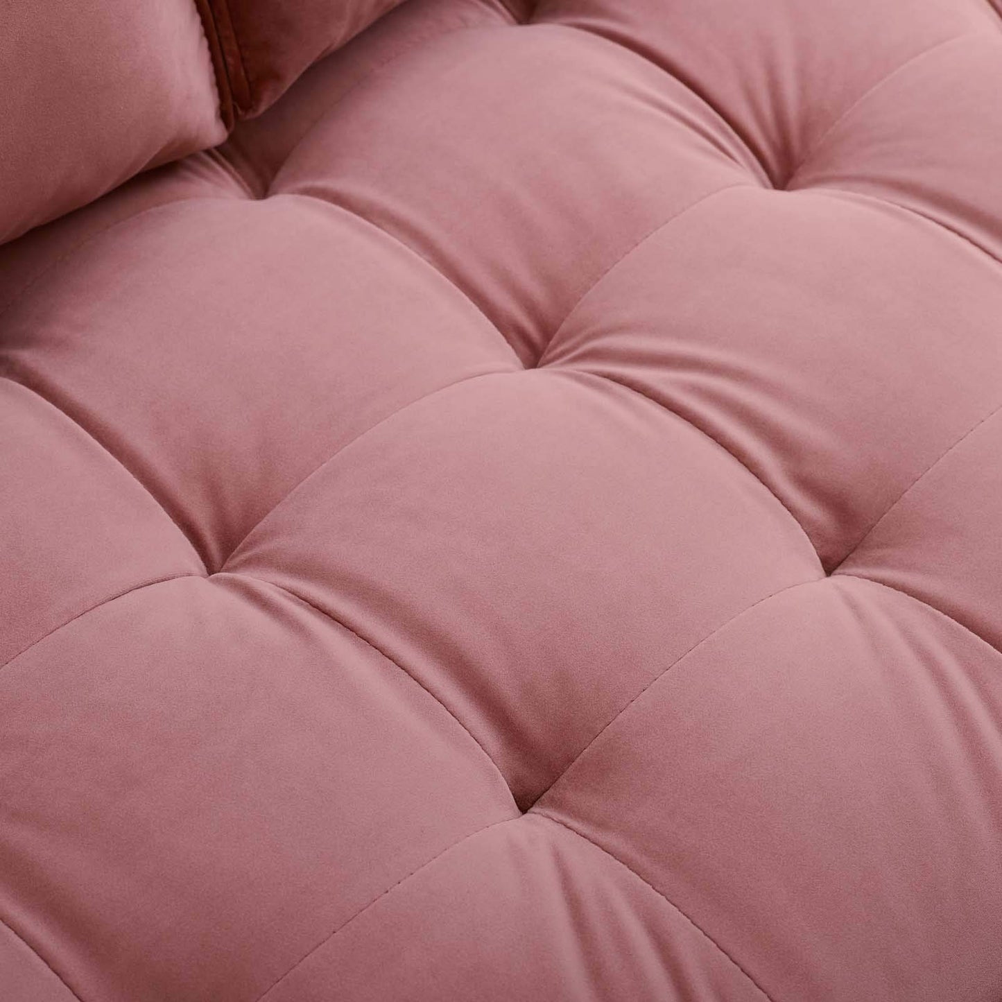 sofas | CasaFoyer Valour Performance Velvet Sofa | Timeless Elegance, Modern Convenience | Biscuit Tufting, Bolster Pillows | Stain-Resistant, Dense Foam Padding | Innerspring Pocket Coils | Walnut Legs | Easy Assembly | Dusty Rose | casafoyer.myshopify.com