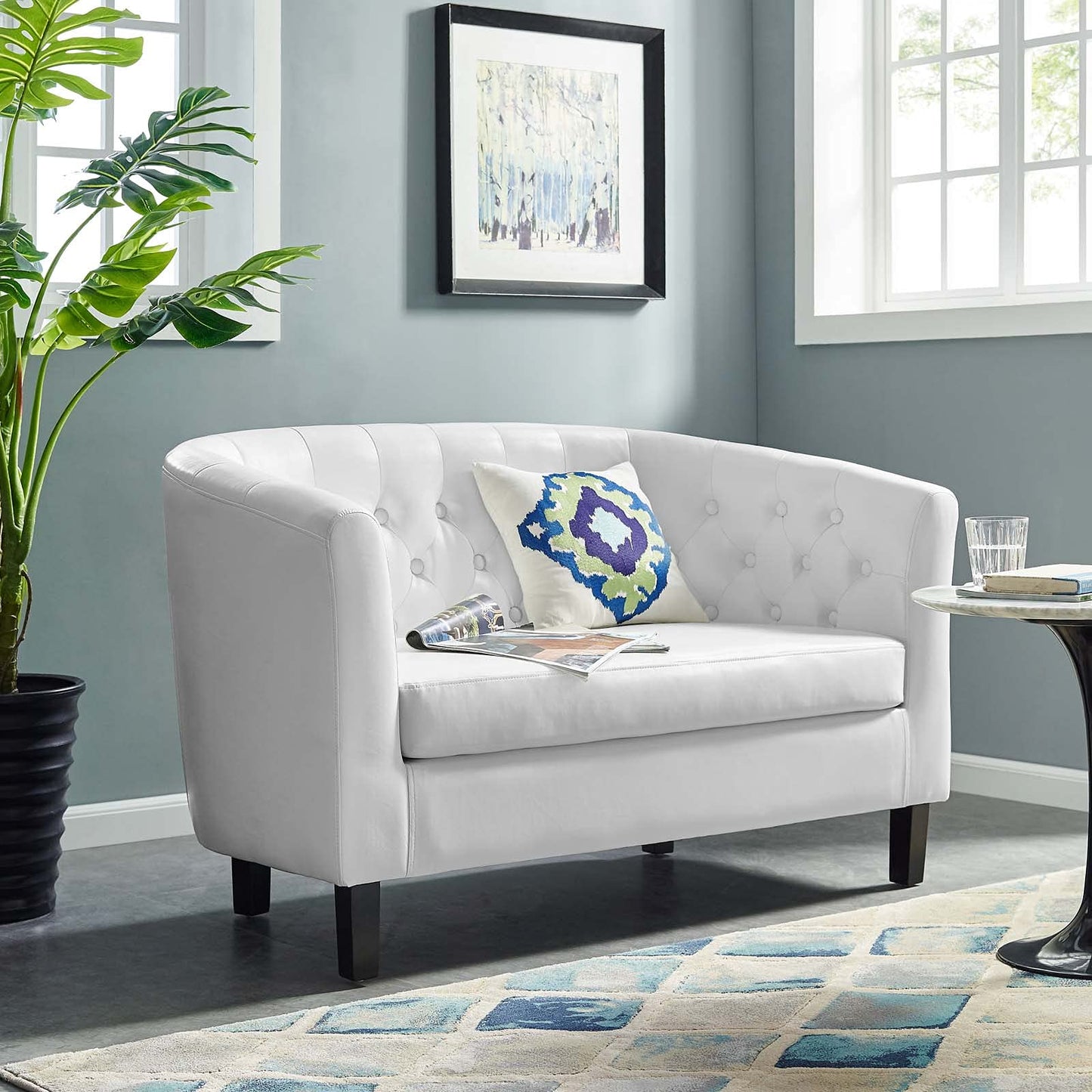 sofas | Luxury Chesterfield Design Loveseat | Button Tufting | Plush Foam Padding | High-Quality Faux Leather Upholstery | Modern & Elegant | casafoyer.myshopify.com