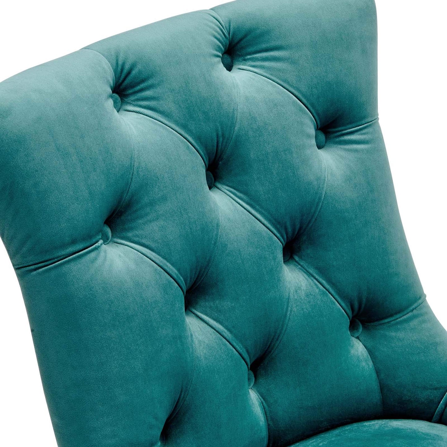 home office desk chairs | CasaFoyer Regent Tufted Button Upholstered Performance Velvet Dining Chair | Set of 2 | Teal | casafoyer.myshopify.com